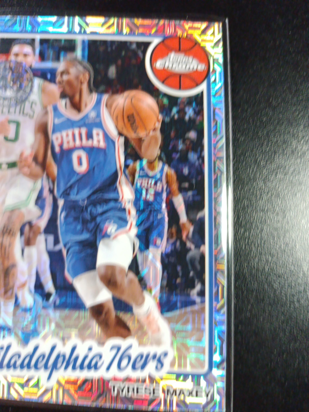 Mojo Refractor Tyrese Maxey 45th Anniversary Card 2025-26 Topps Basketball NBA