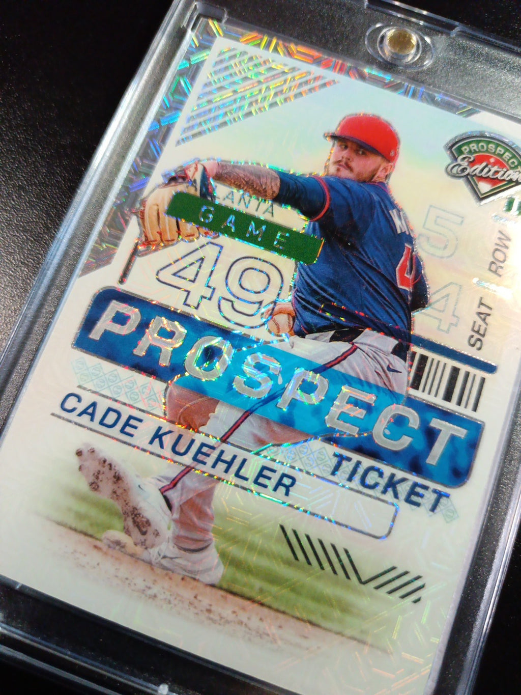 Cade Kuehler # /25 Rare Rookie Atlanta Mojo Prizm Baseball Card MLB