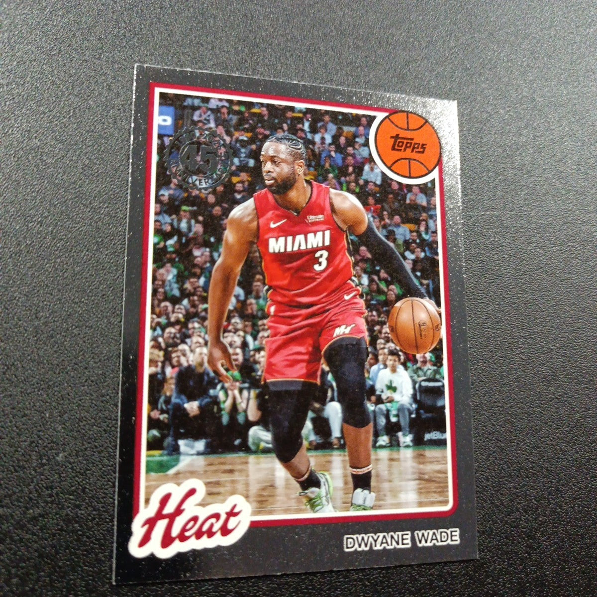 2025-26 Topps Basketball Card Dwyane Wade Silver Foil 45th Anniversary