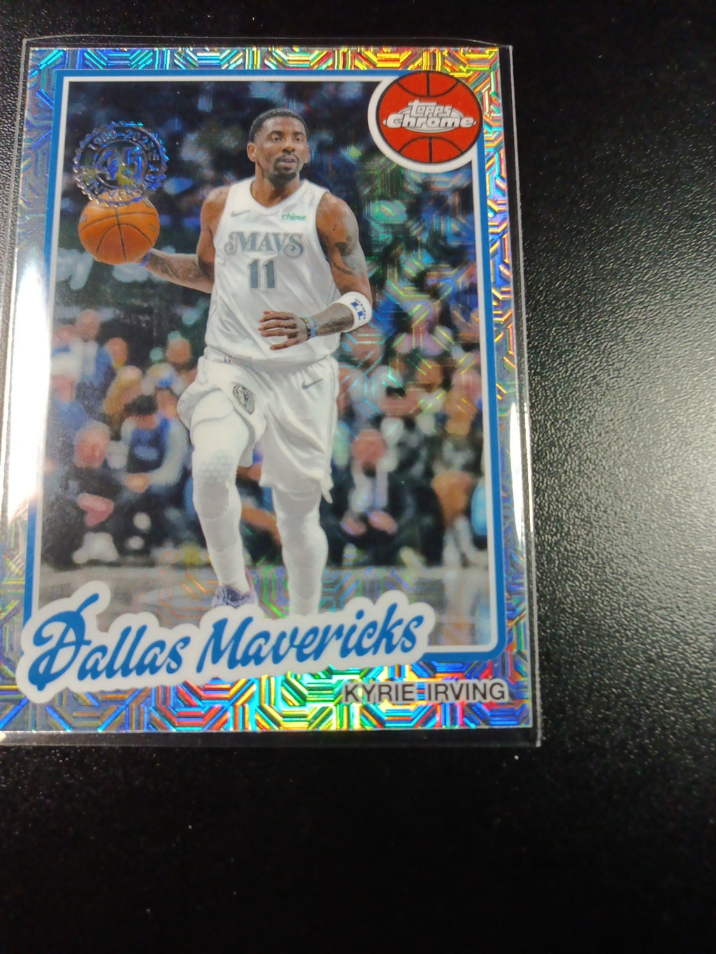 Mojo Refractor Kyrie Irving 45th Anniversary Card 25-26 Topps Basketball NBA