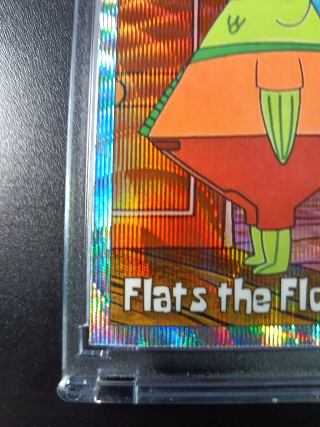 SpongeBob # 124/175 Silver Wave Refractor Flats The Flounder Card Topps /175