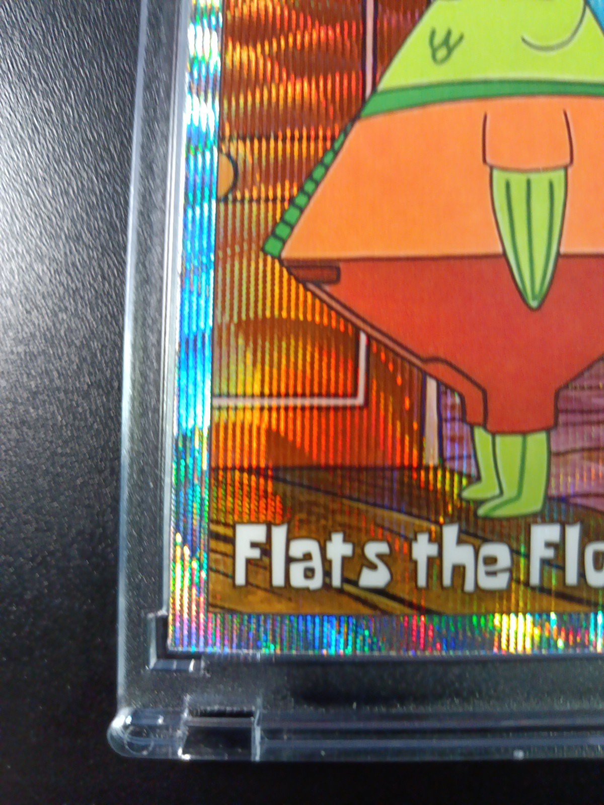 SpongeBob # 124/175 Silver Wave Refractor Flats The Flounder Card Topps /175