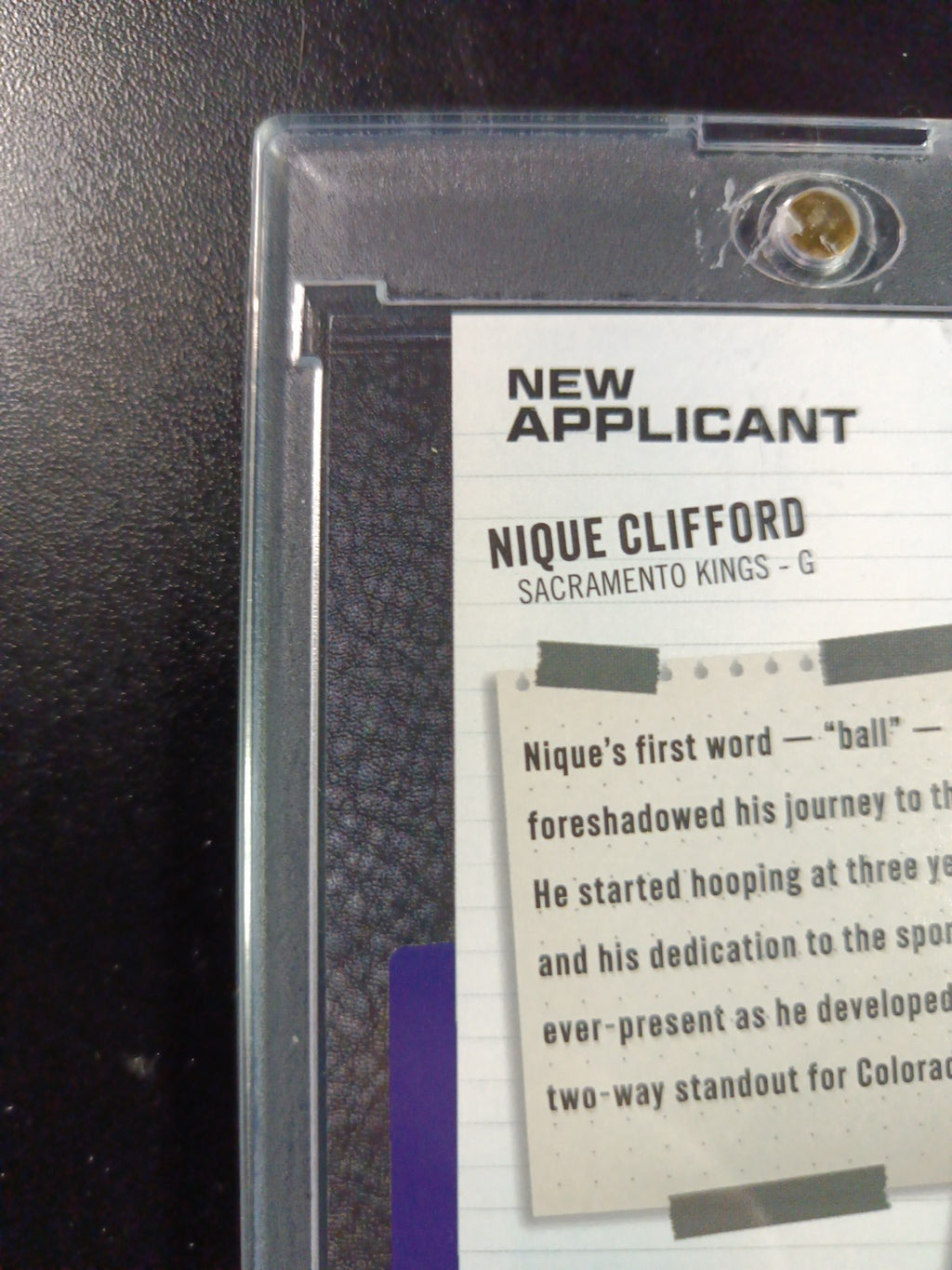 Rookie Autograph Nique Clifford New Applicant Card 2025-26 Topps Basketball NBA
