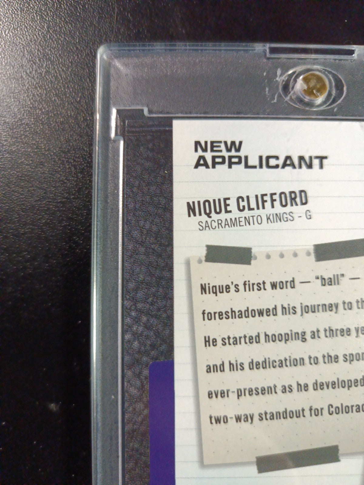 Rookie Autograph Nique Clifford New Applicant Card 2025-26 Topps Basketball NBA