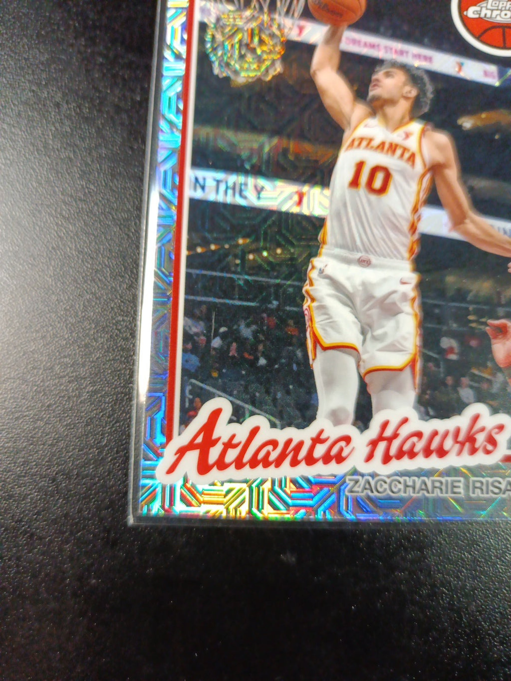 Mojo Refractor Zaccharie Risracher 45th Anniversary Card 25-26 Topps Basketball