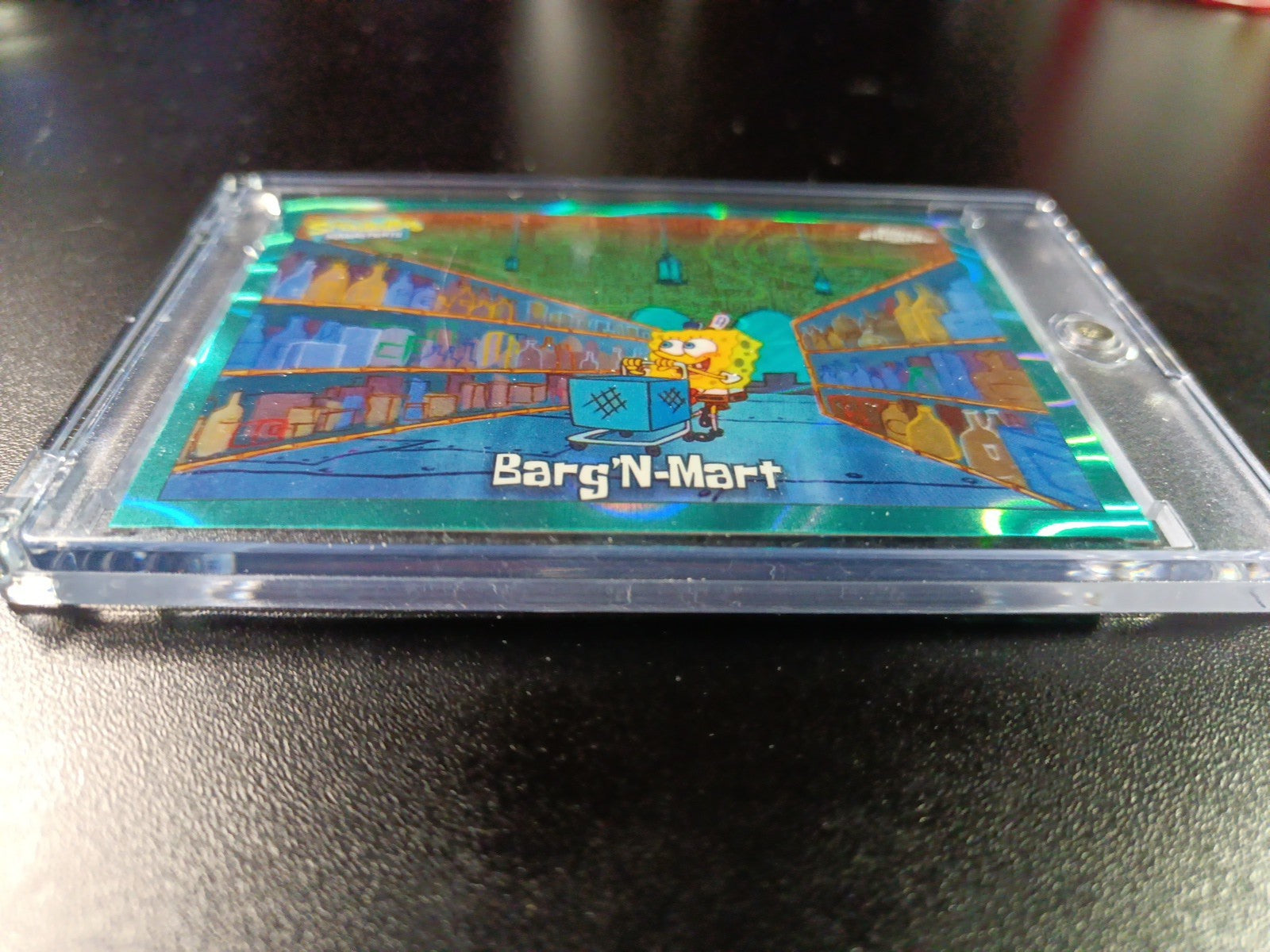 SpongeBob 124/199 Barg'N-Mart Shopping Aqua Lava Refractor Card Topps /199