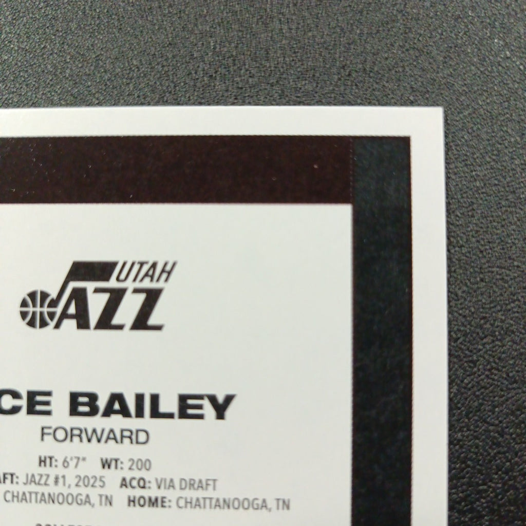 2025-26 Topps Basketball Card Ace Bailey Silver Foil 45th Anniversary