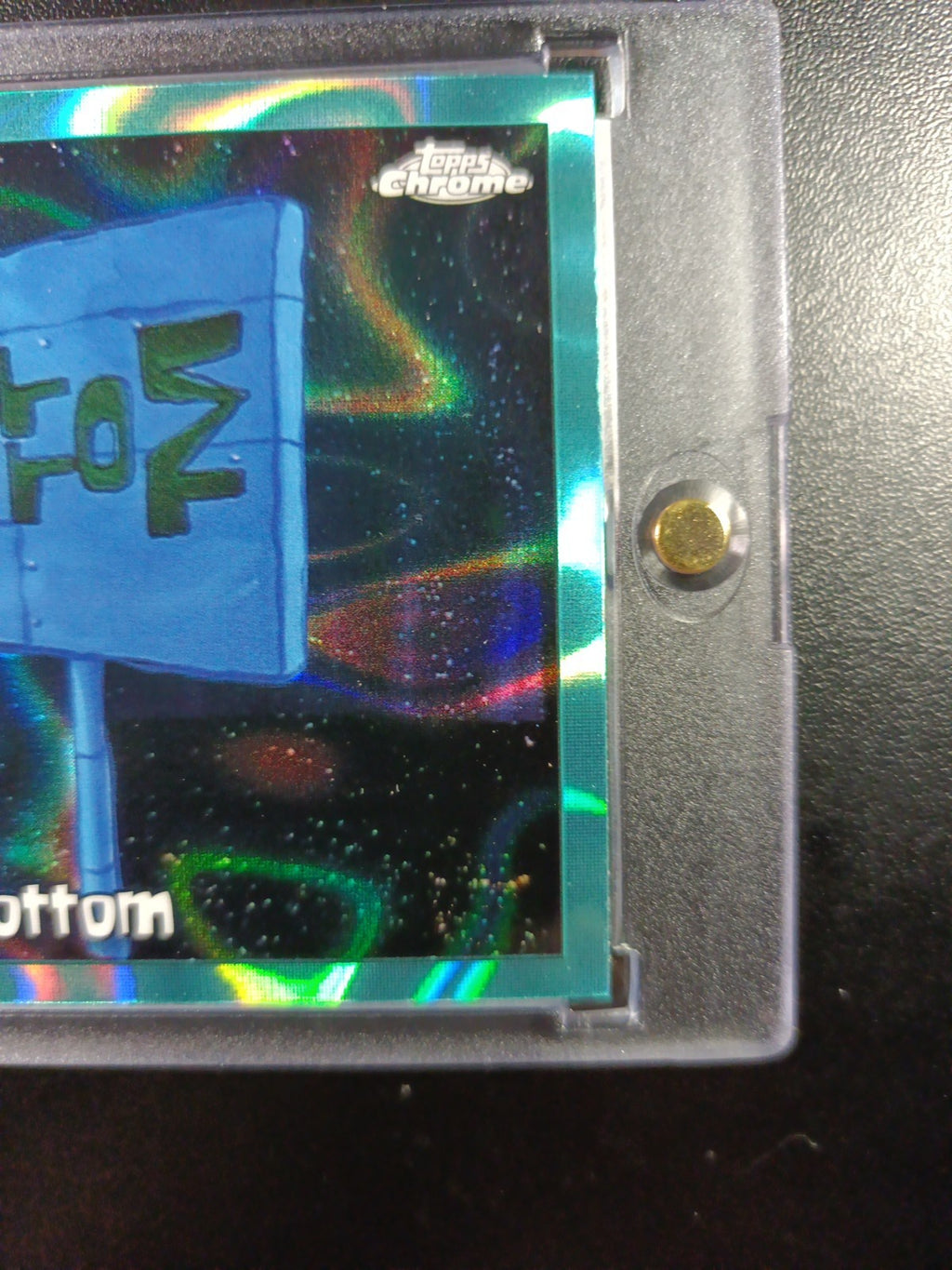 SpongeBob 24/199 Rock Bottom Aqua Lava Refractor Card Topps Chrome /199