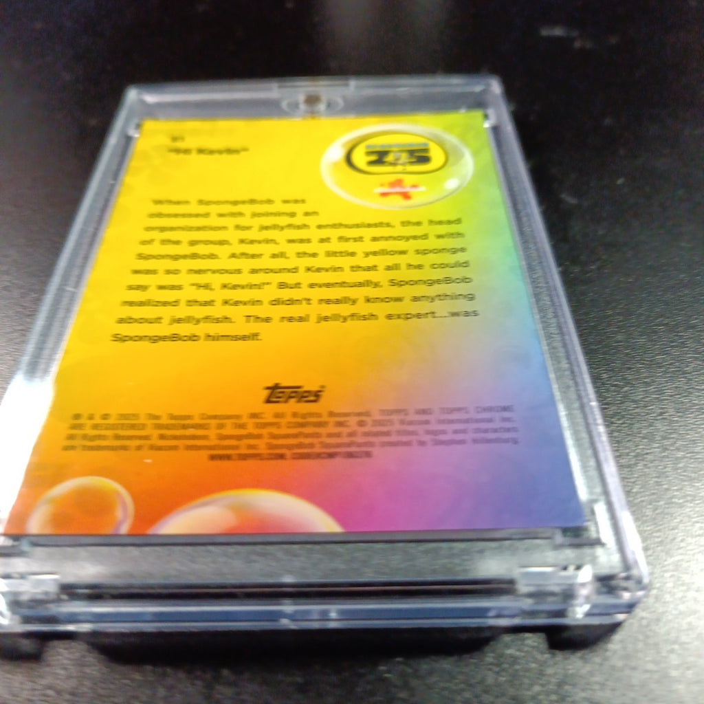 SpongeBob 178/199 Hi Kevin Jellyfish Hat Aqua Lava Refractor Card Topps /199