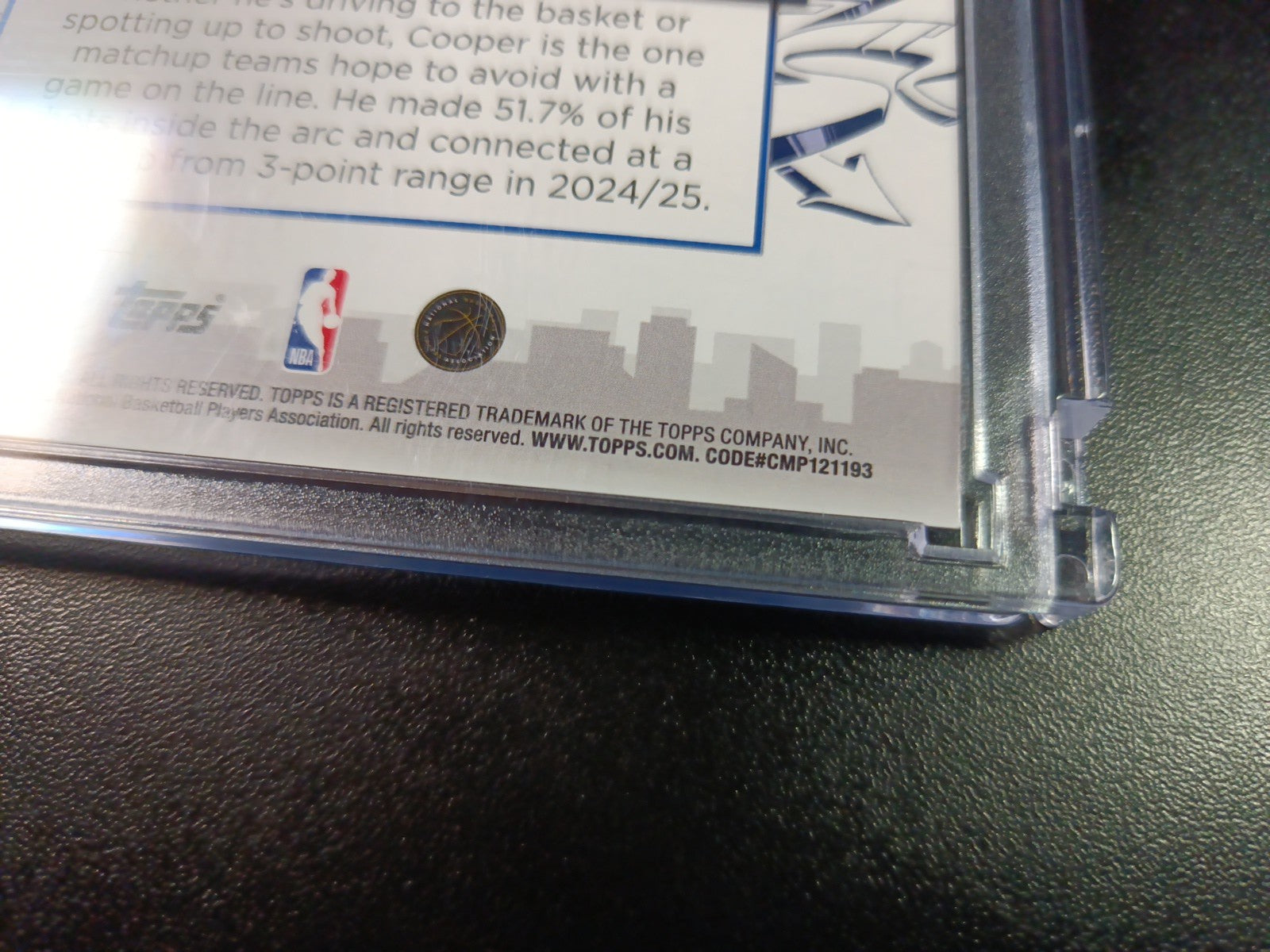 #1 Cooper Flagg Rookie Graffiti Clutch City Foil Card 2025-26 Topps Basketball