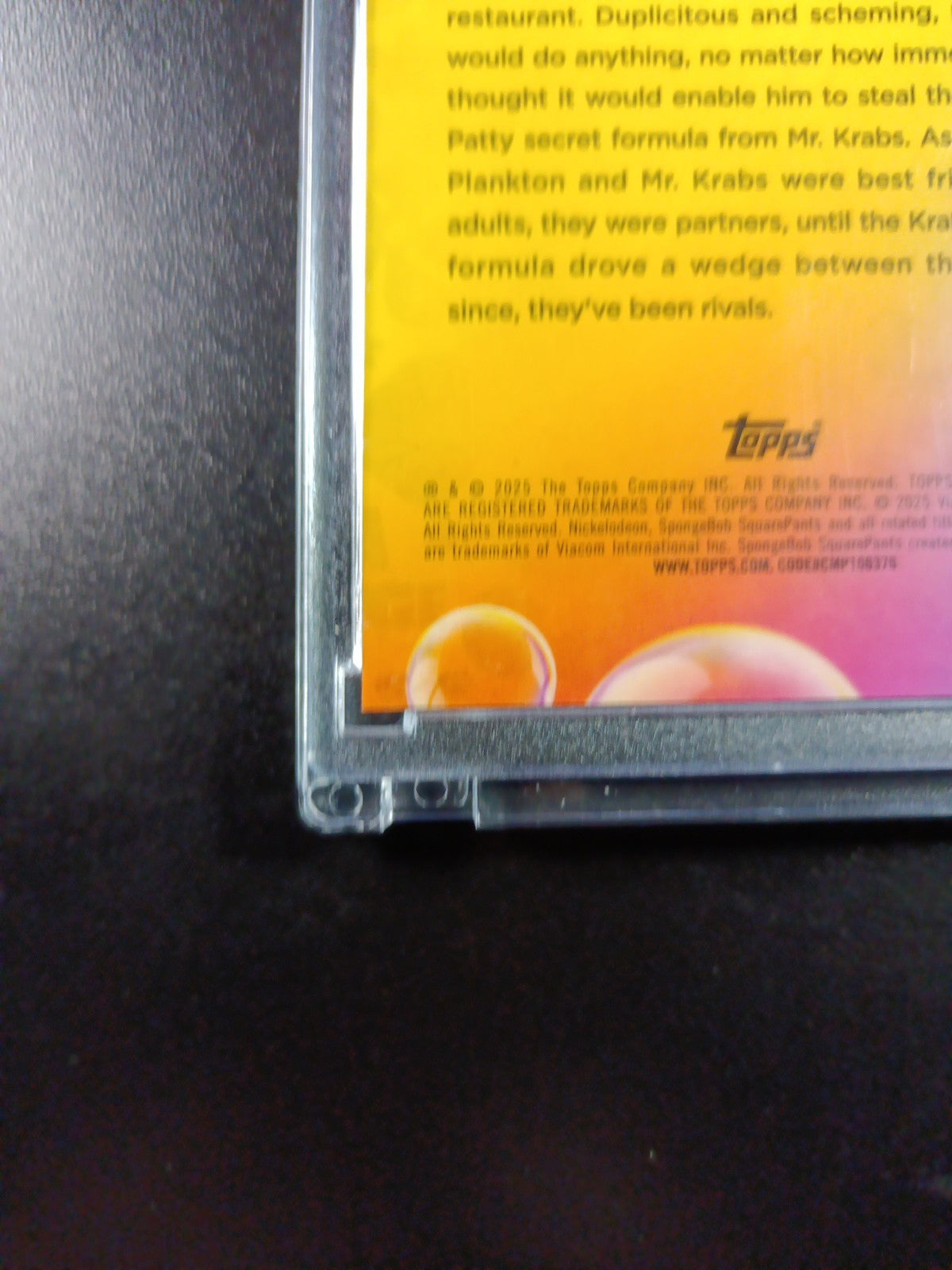 SpongeBob 116/150 Plankton Chum Bucket Blue Refractor Card Topps /150