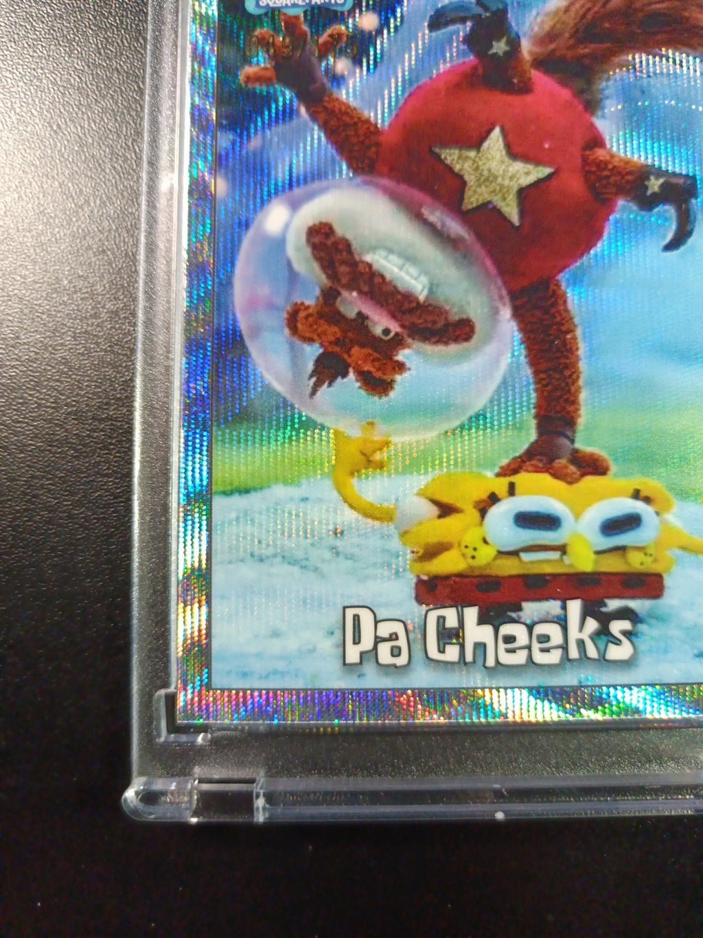 SpongeBob 49/175 Silver Wave Refractor Pa Cheeks Sandy Topps Chrome Card /175