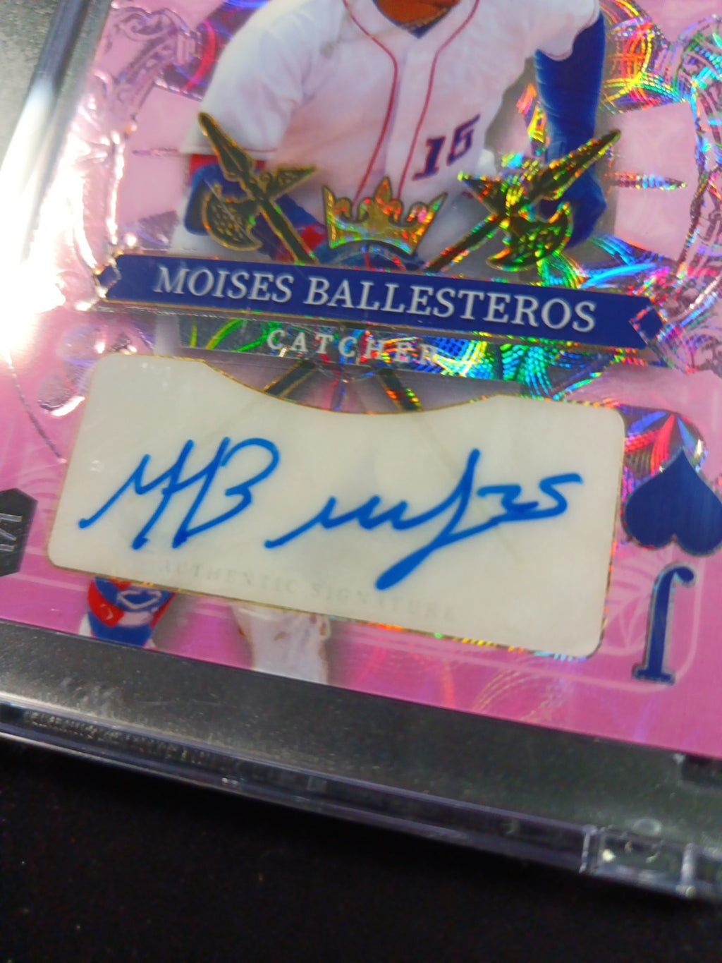 # 1/1 Autograph Moises Ballesteros Rookie Baseball Card Disco Prizm Refractor