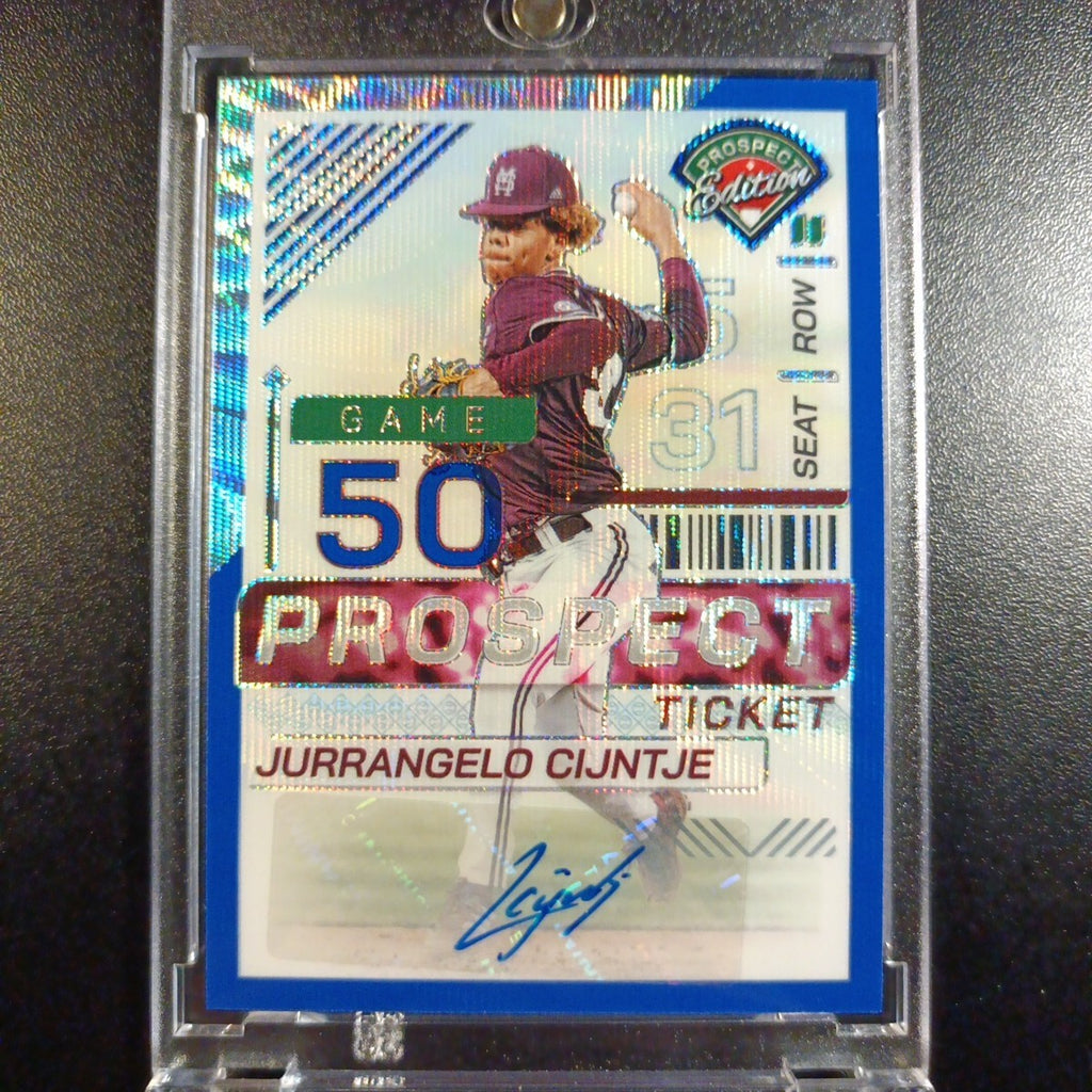 # /75 Autograph Jurrangelo Cijntje Mariners Rookie Wave Prizm Baseball Card 