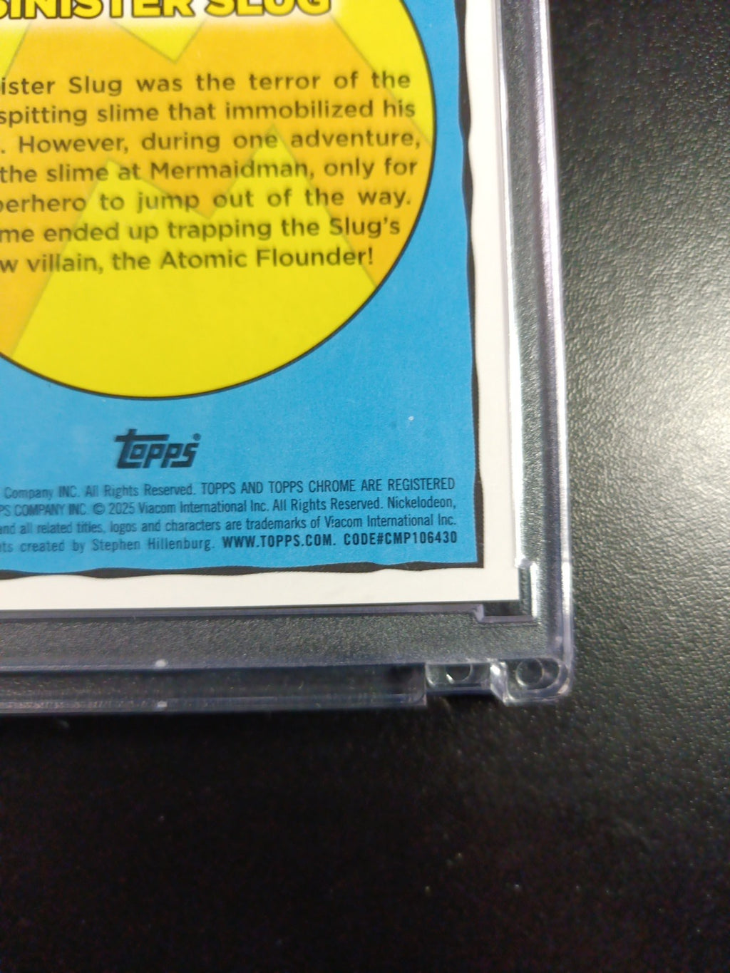 SpongeBob 29/50 Gold Refractor Sinister Slug Topps Chrome 2025 Worm Card /50