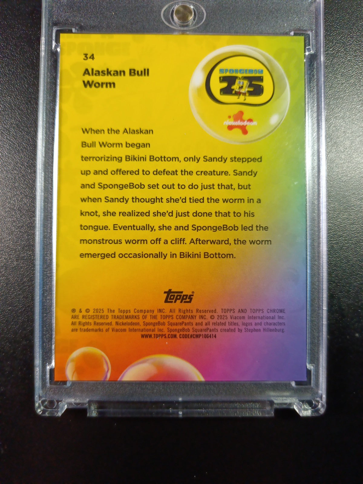 SpongeBob #1/25 Night Shift Manager Alaskan Bull Worm Cracked Ice Prizm Case Hit