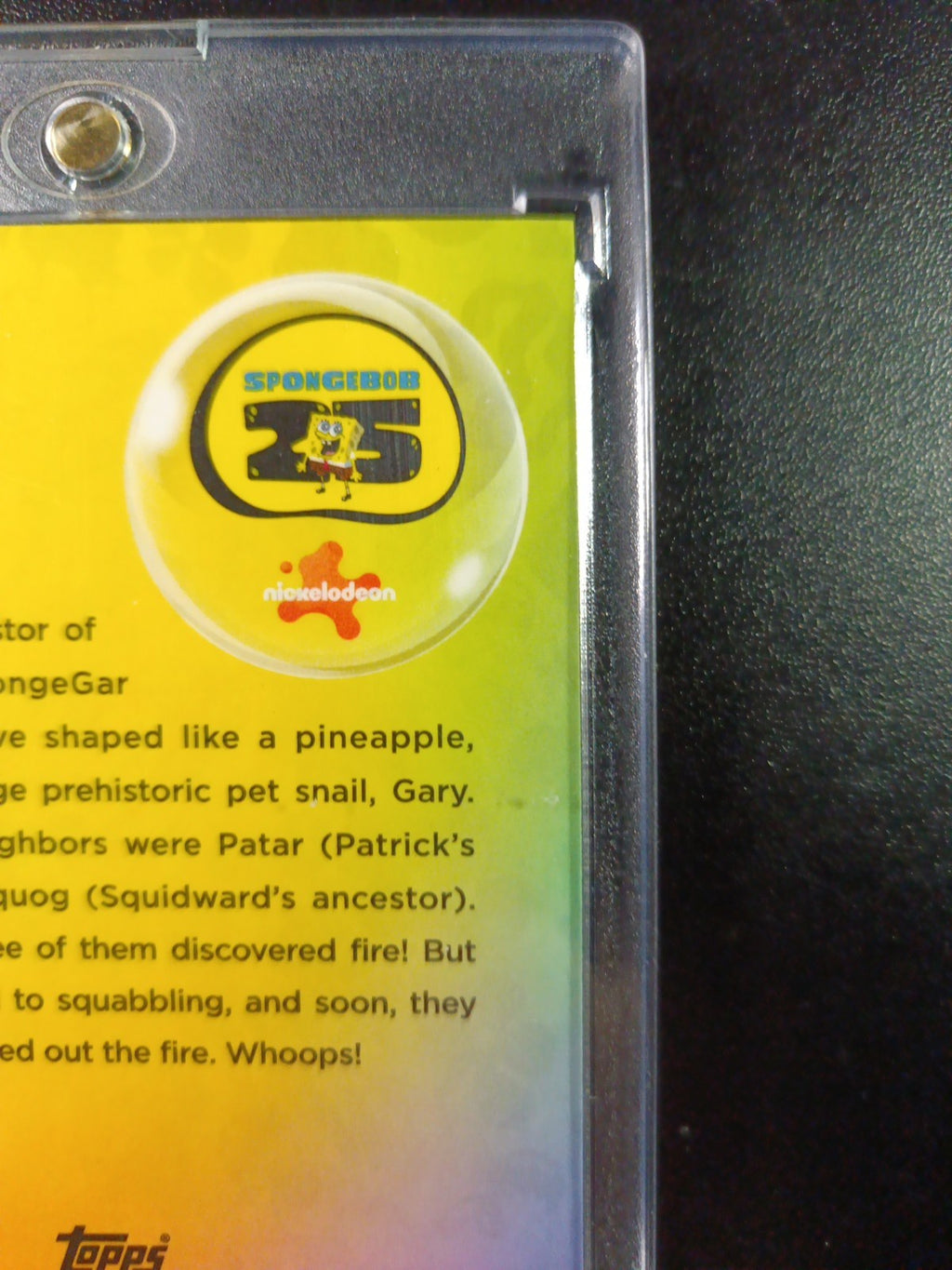 SpongeBob 11/199 SpongeGar LOW NUMBER Aqua Lava Refractor Card Topps Chrome /199