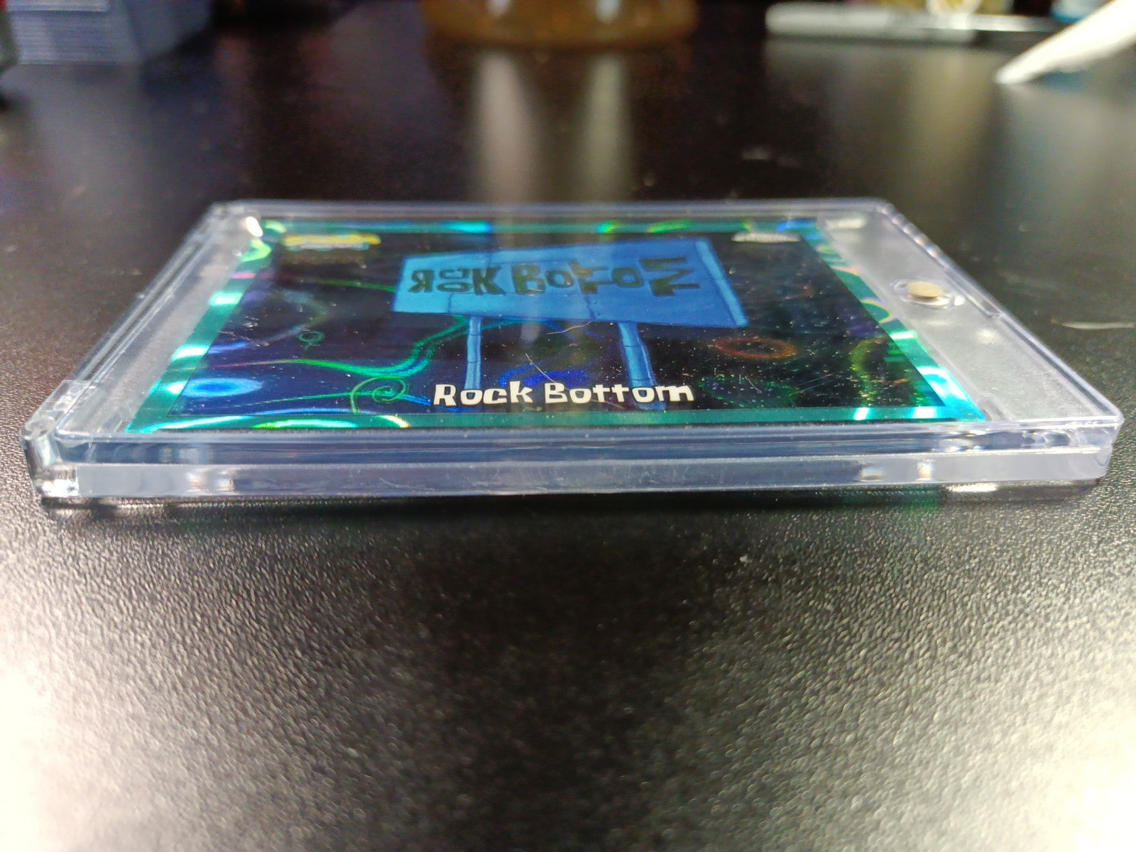 SpongeBob 24/199 Rock Bottom Aqua Lava Refractor Card Topps Chrome /199