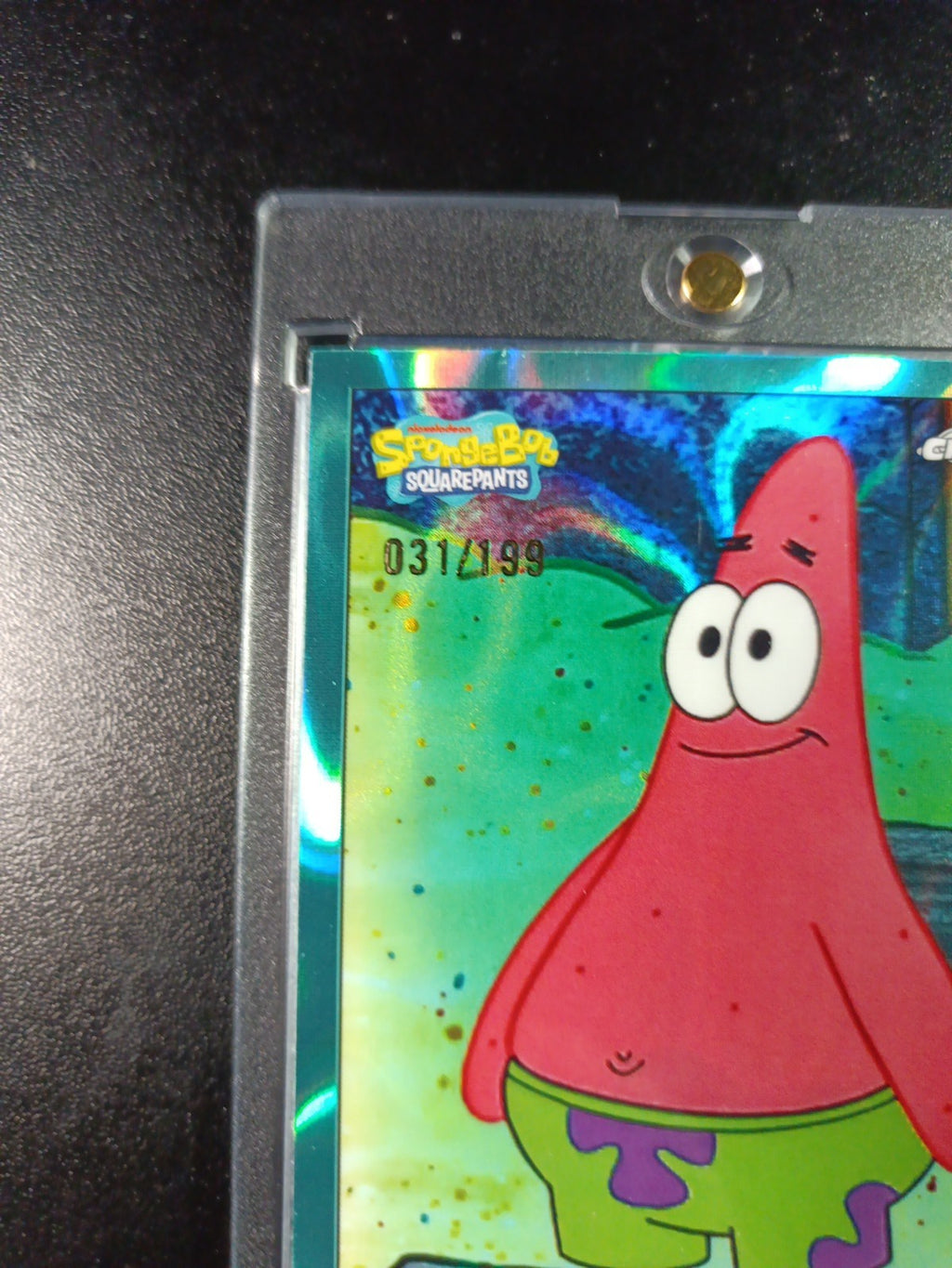 SpongeBob # 31/199 Patrick Star Aqua Lava Refractor Card Topps Case Hit /199