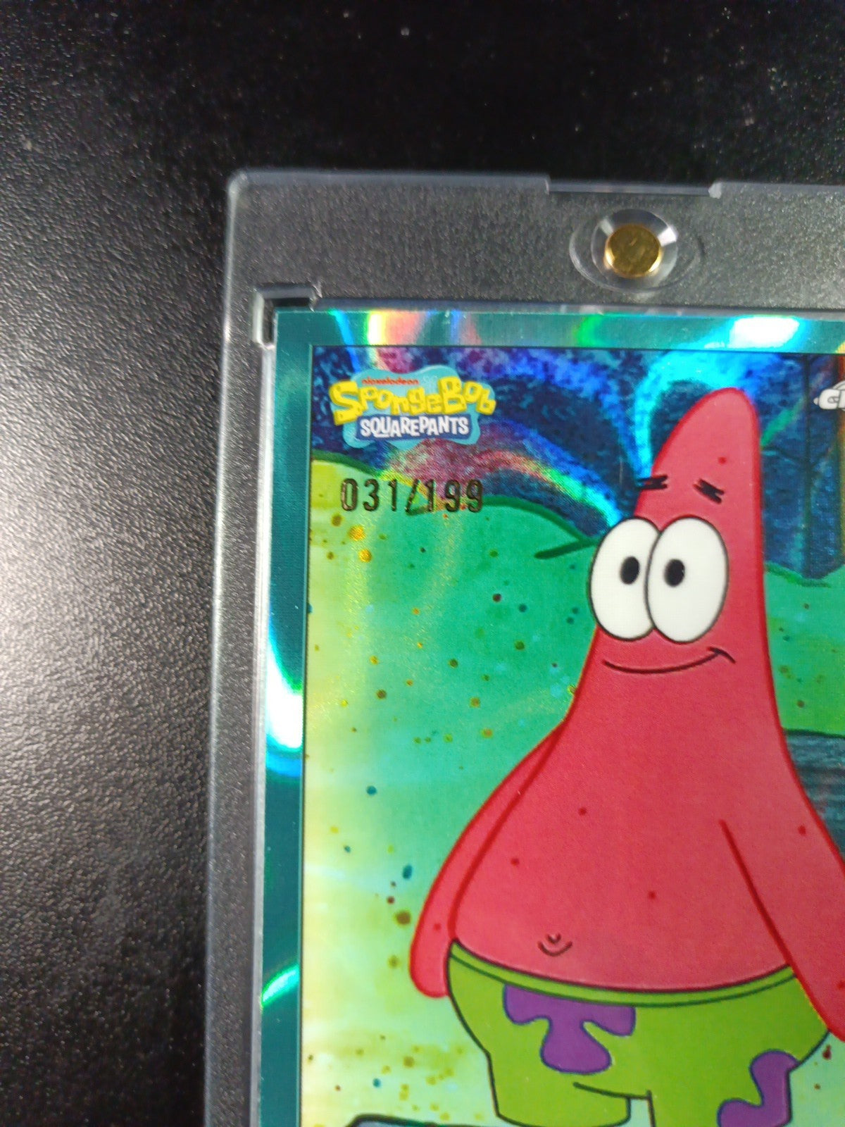SpongeBob # 31/199 Patrick Star Aqua Lava Refractor Card Topps Case Hit /199