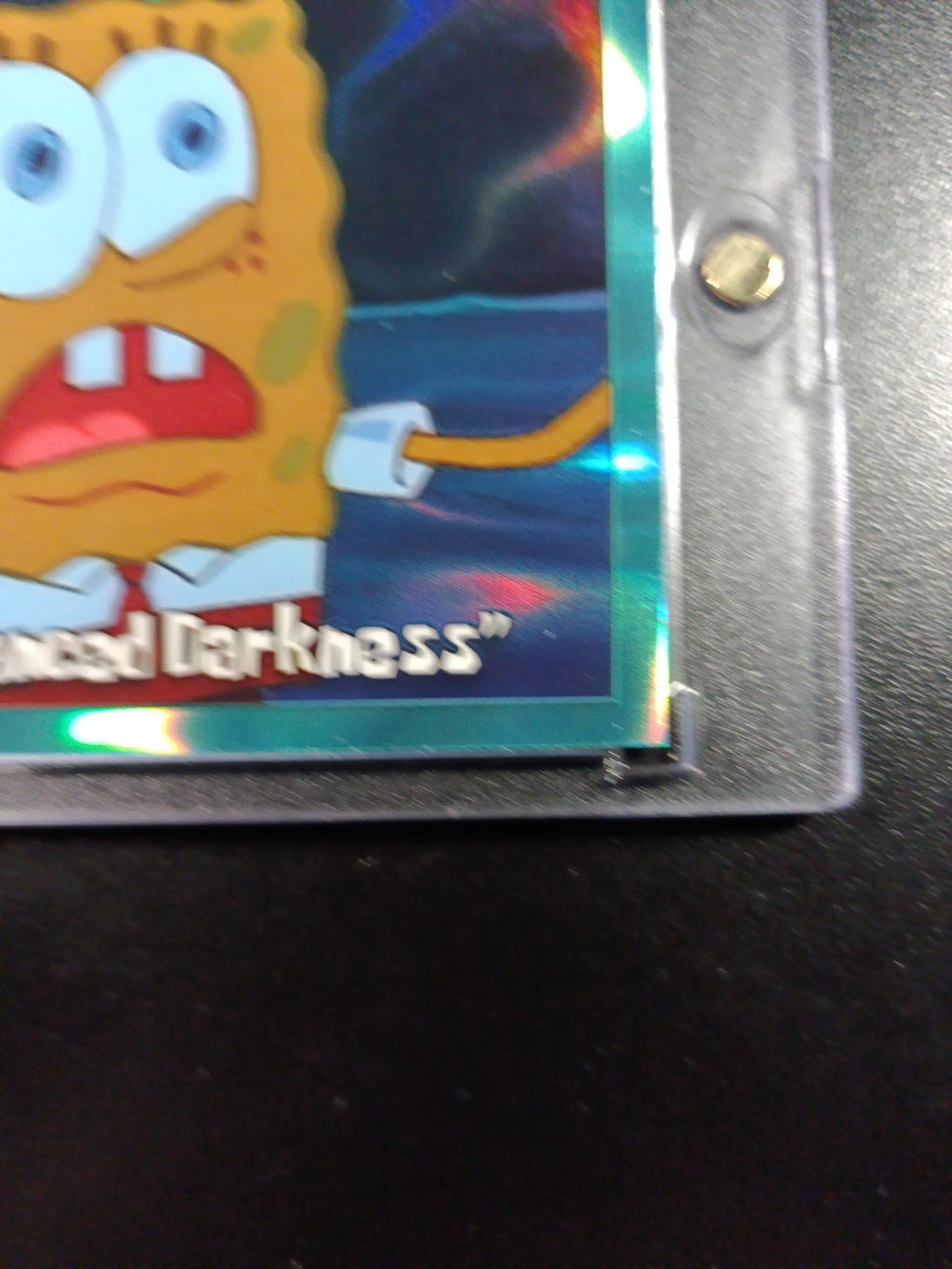 SpongeBob 113/199 This Is Advanced Darkness Aqua Lava Refractor Card Topps /199