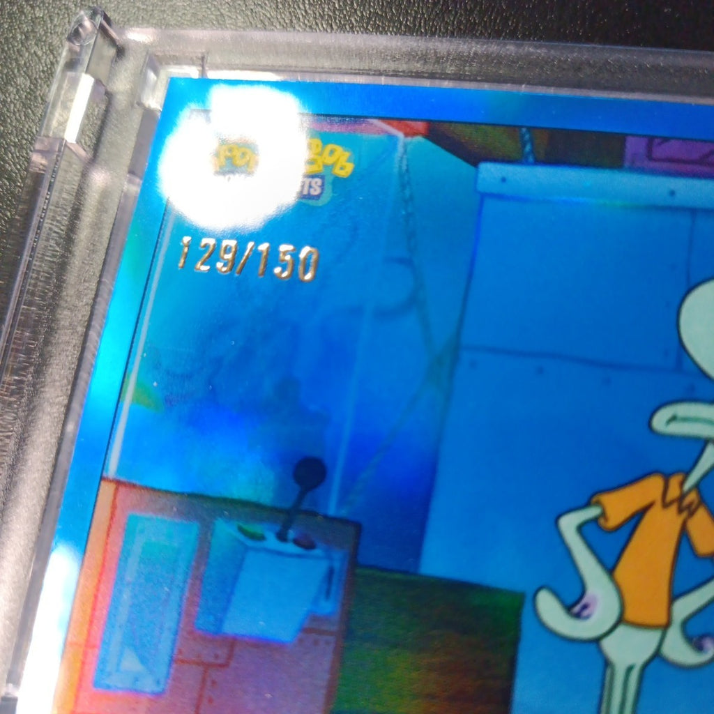 SpongeBob /150 Blue Refractor Squidward Tentacles Krusty Krab Topps 2025 Card