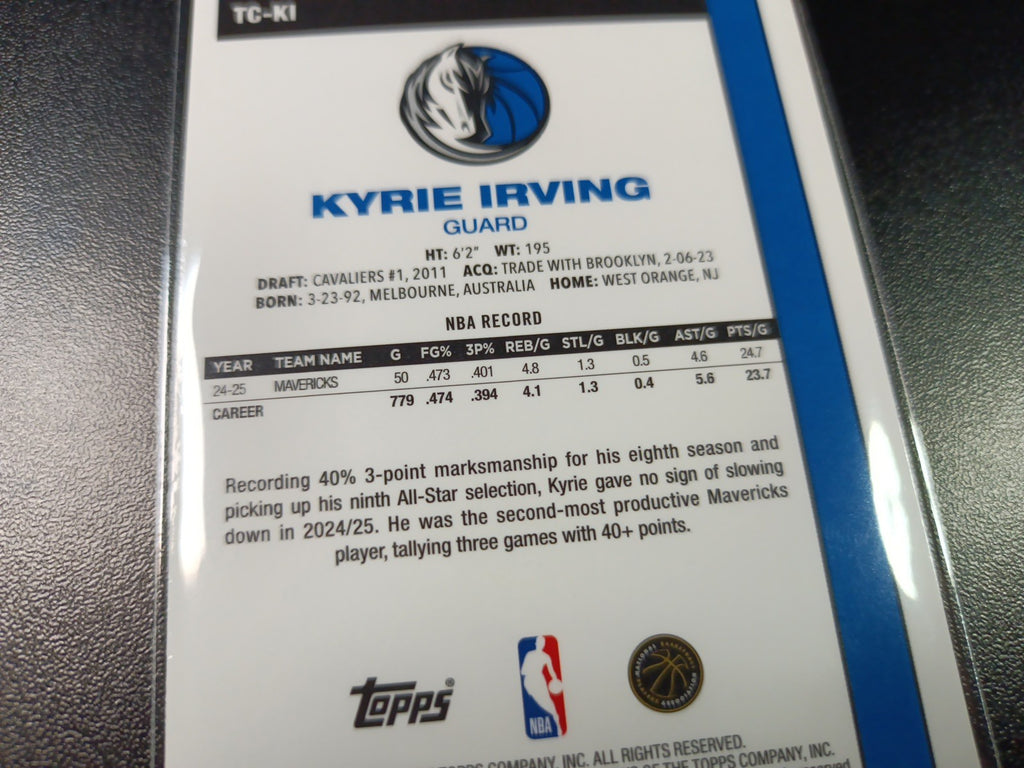 Mojo Refractor Kyrie Irving 45th Anniversary Card 25-26 Topps Basketball NBA