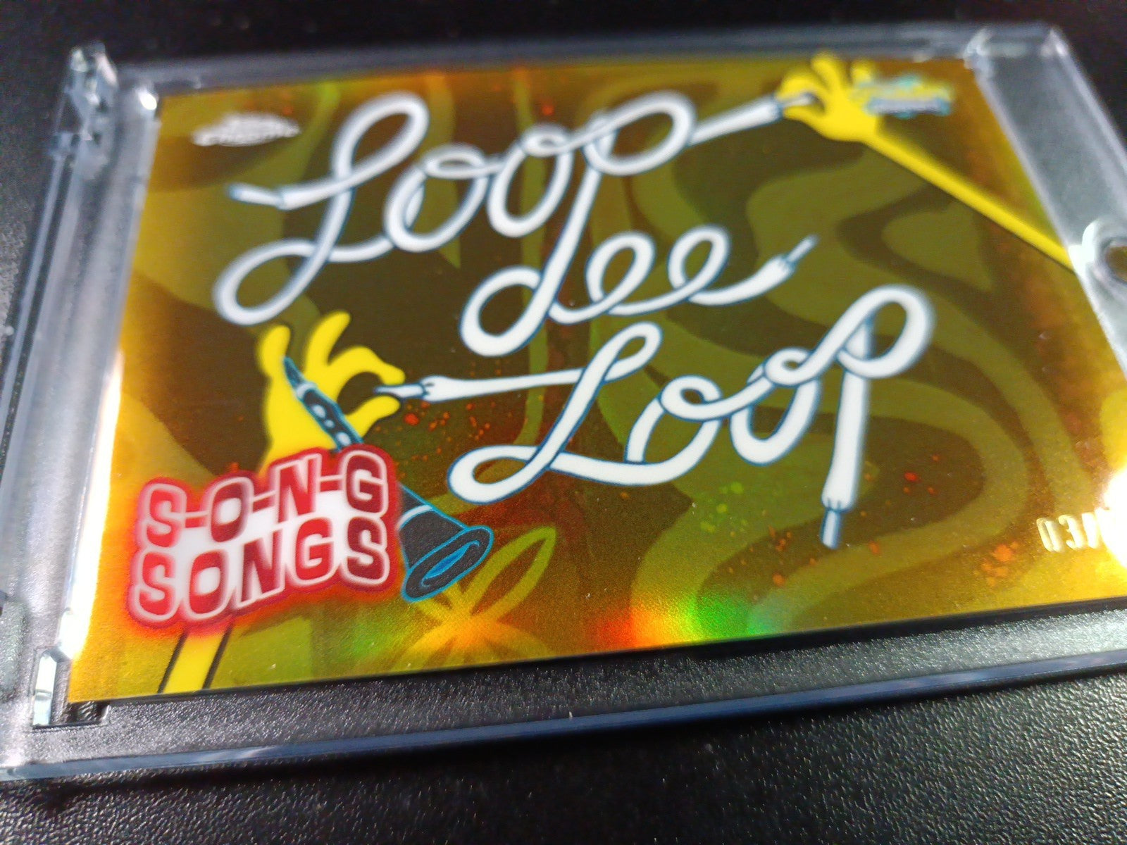 SpongeBob 3/50 Gold Refractor Loop De Loop Song Card Topps Chrome /50