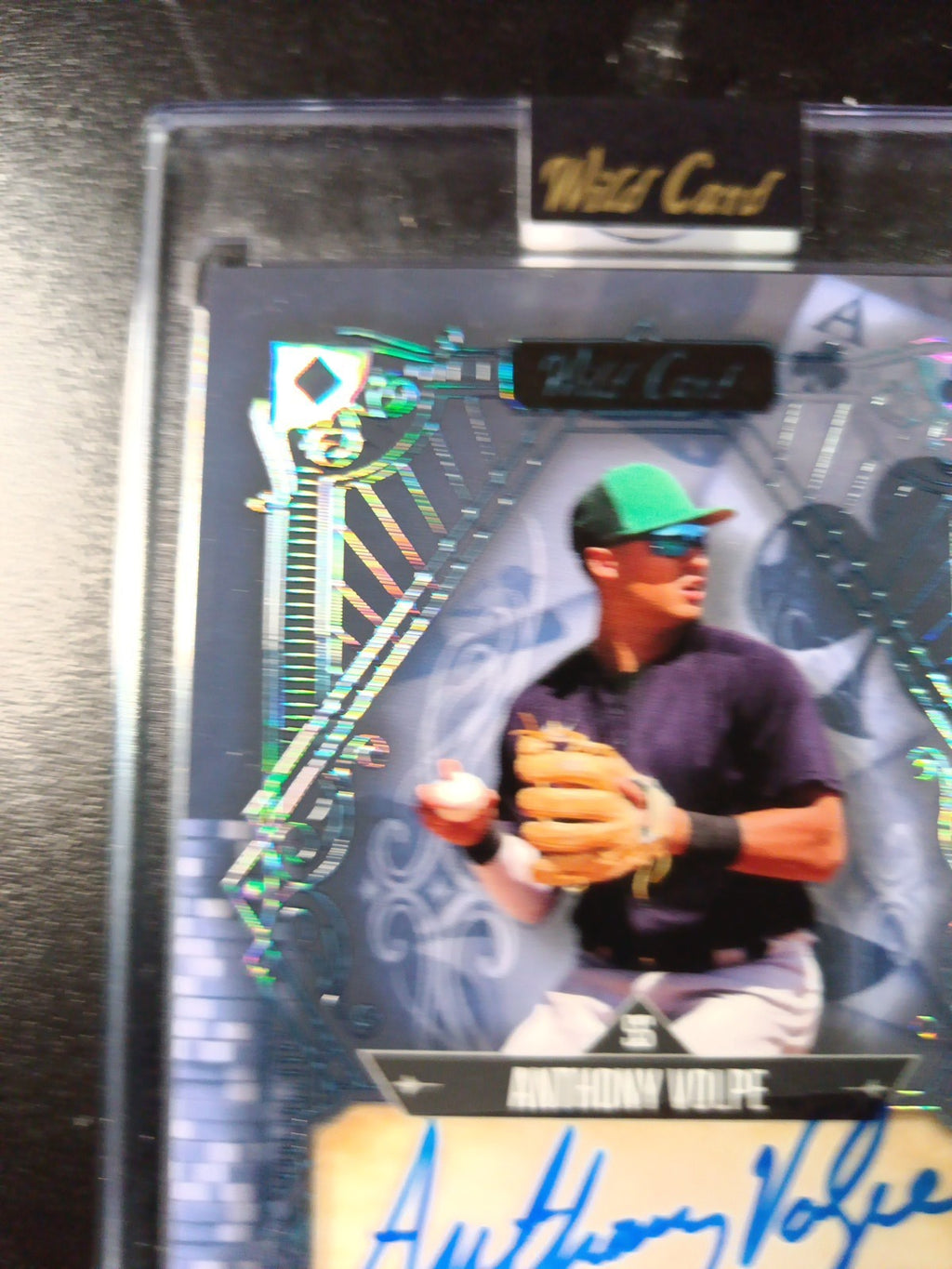 # 2/2 Autograph Anthony Volpe Holo Foil Blue Rookie Baseball Wild Card  MLB
