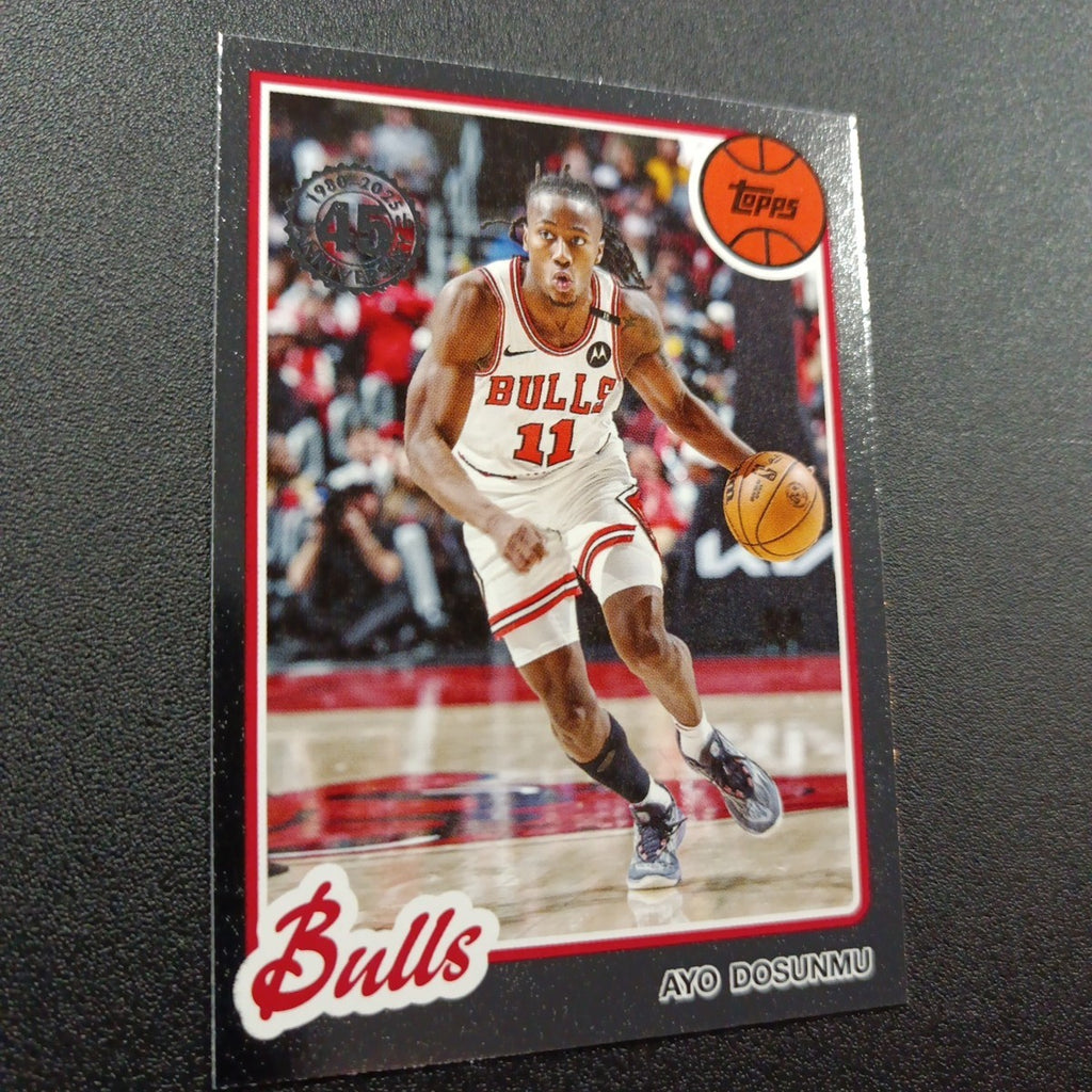 2025-26 Topps Basketball Card Ayo Dosunmu Silver Foil 45th Anniversary
