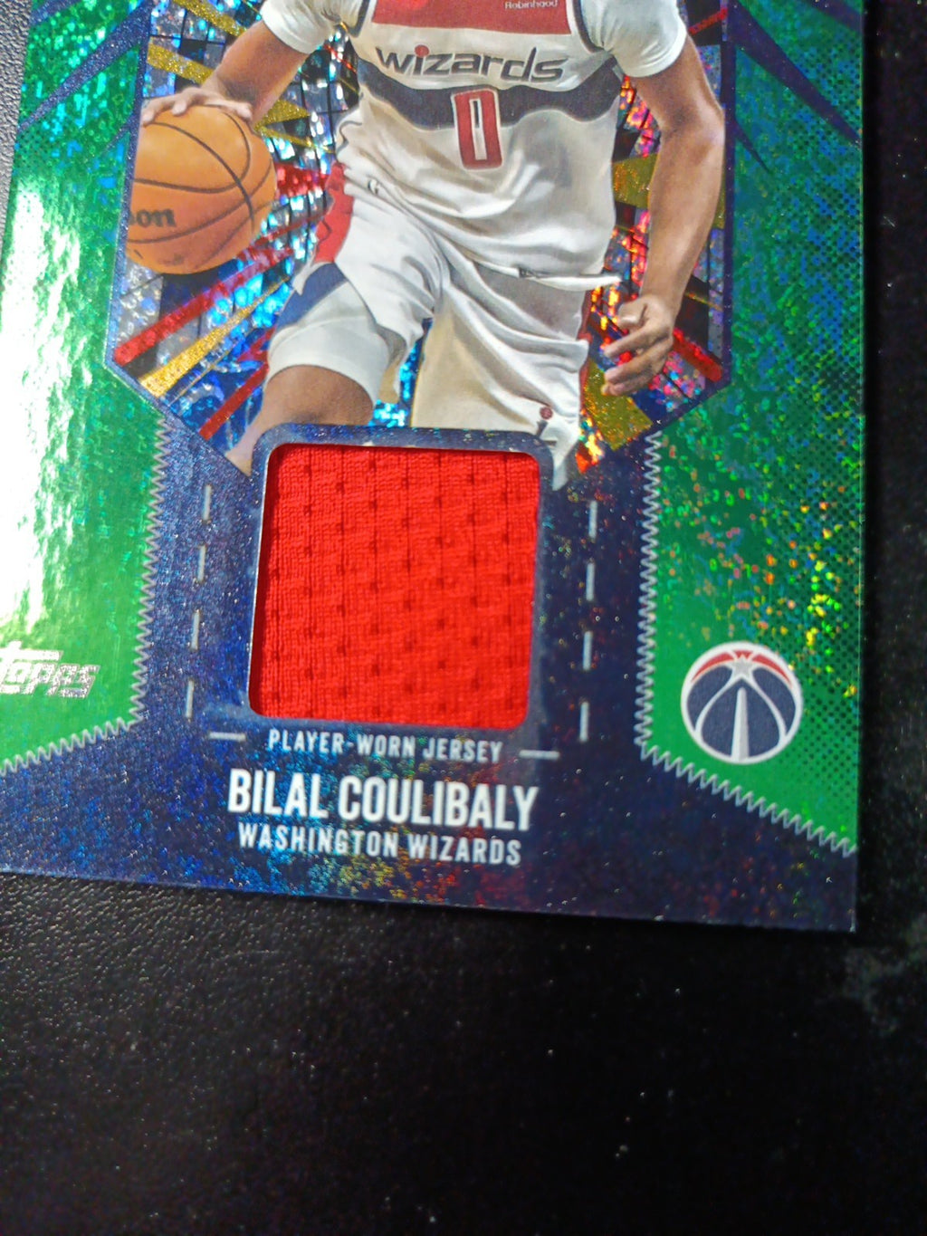 /99 Topps Basketball 2025-26 Card Bilal Coulibaly Jersey Patch Relic Green Prizm