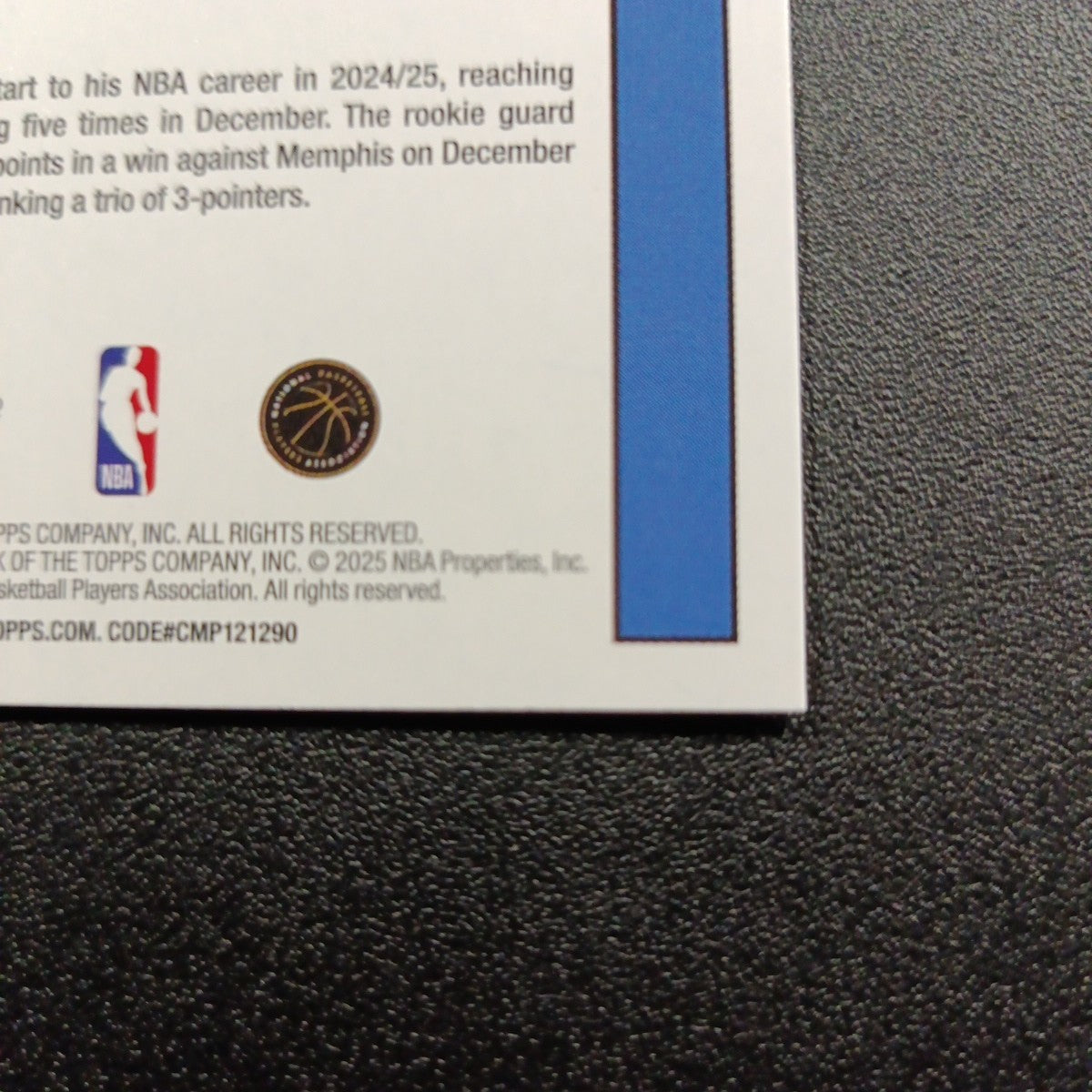 2025-26 Topps Basketball Card Ajay Mitchell Silver Foil 45th Anniversary