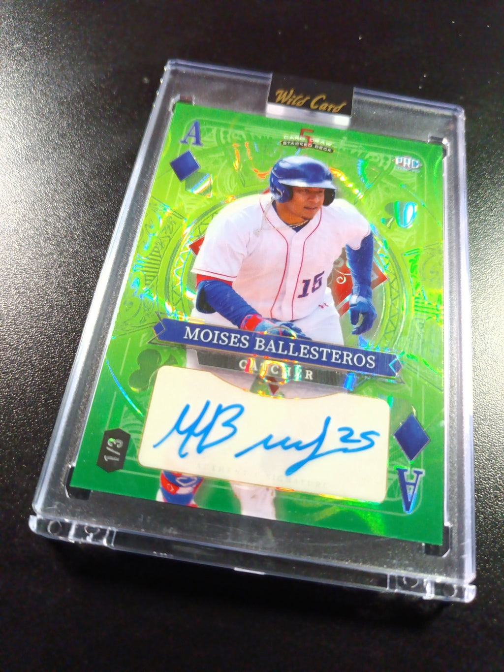 Moises Ballesteros #1/3 Autograph Rare Rookie MLB Baseball Card Wave Prizm