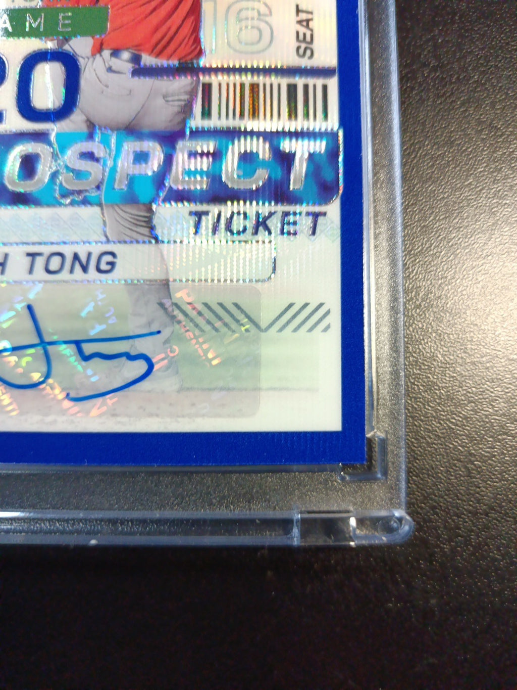 Jonah Tong # /75 Prospect Autograph Linticular Blue Prizm Rare Baseball Card 
