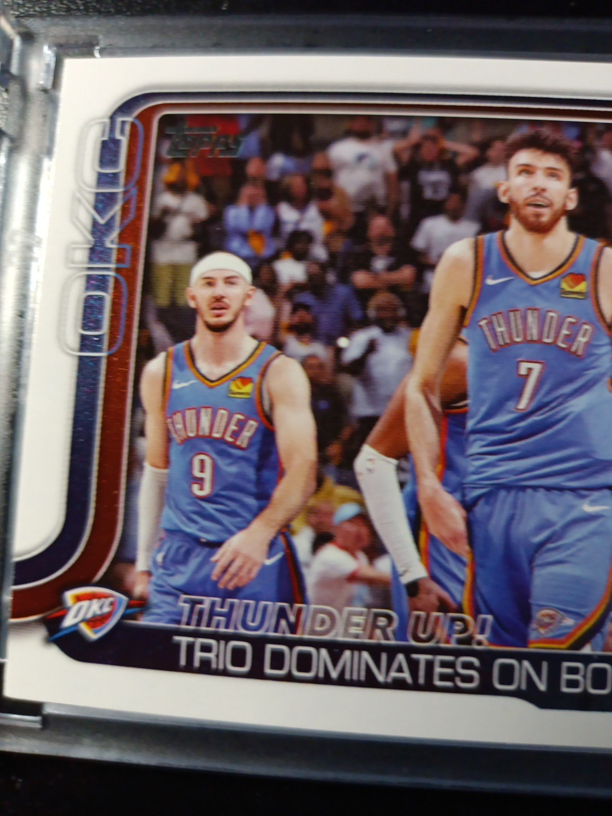 ERROR CARD 2025-26 Topps Basketball Card Shai Gilgeous Chet Holmgren OKC Thunder