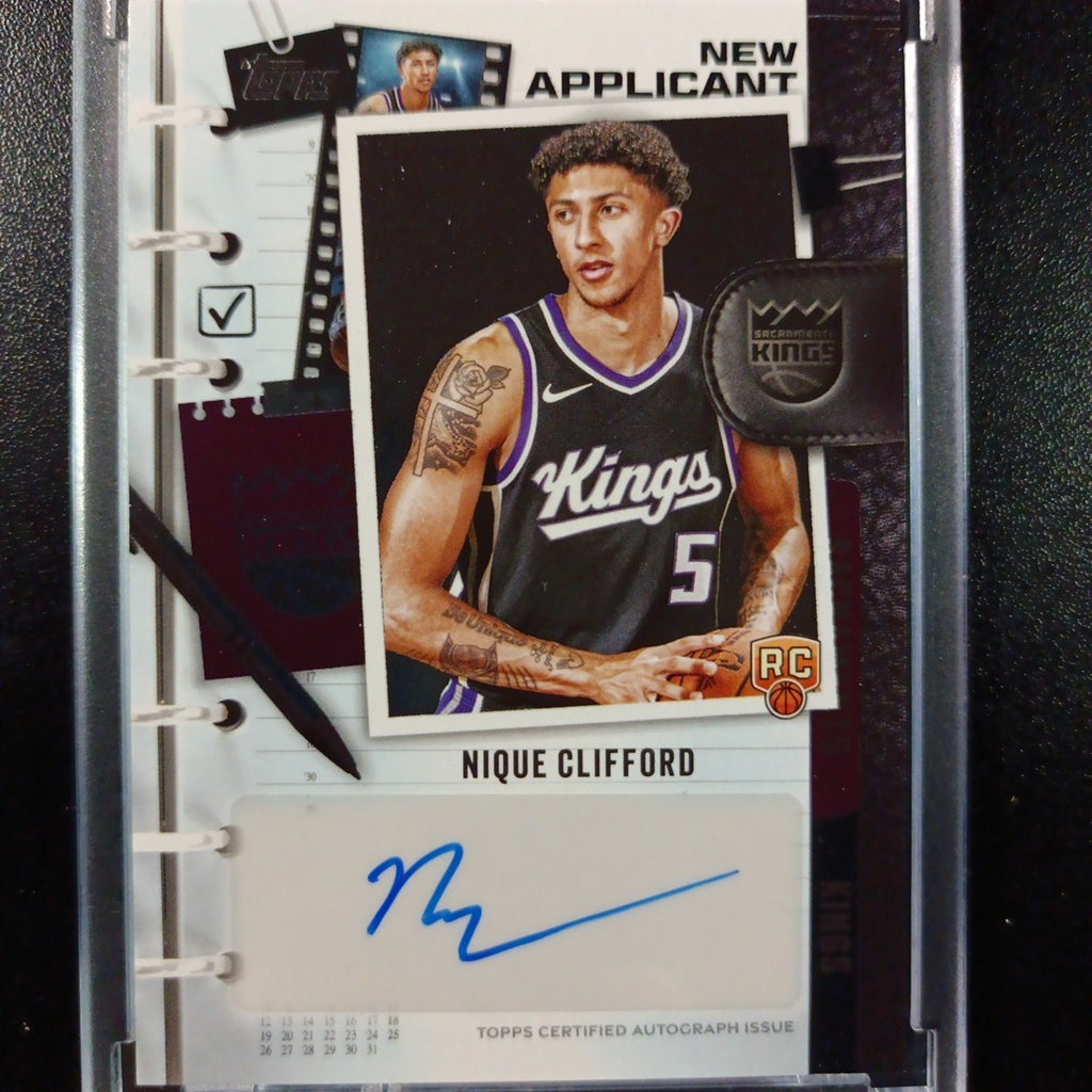 Rookie Autograph Nique Clifford New Applicant Card 2025-26 Topps Basketball NBA
