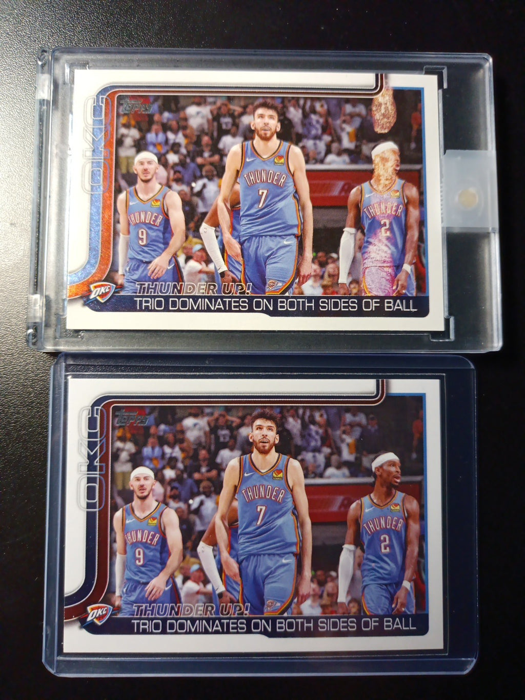 ERROR CARD 2025-26 Topps Basketball Card Shai Gilgeous Chet Holmgren OKC Thunder