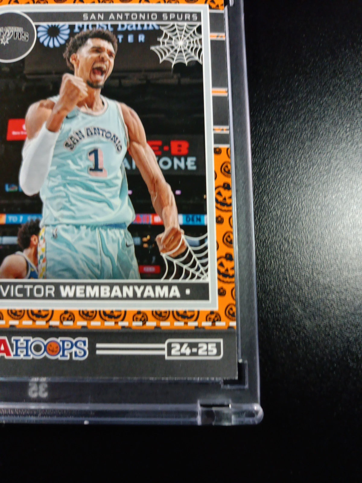 Orange Pumpkin Wembanyama Haunted Hoops Panini 2024-25 Basketball Card Spurs 