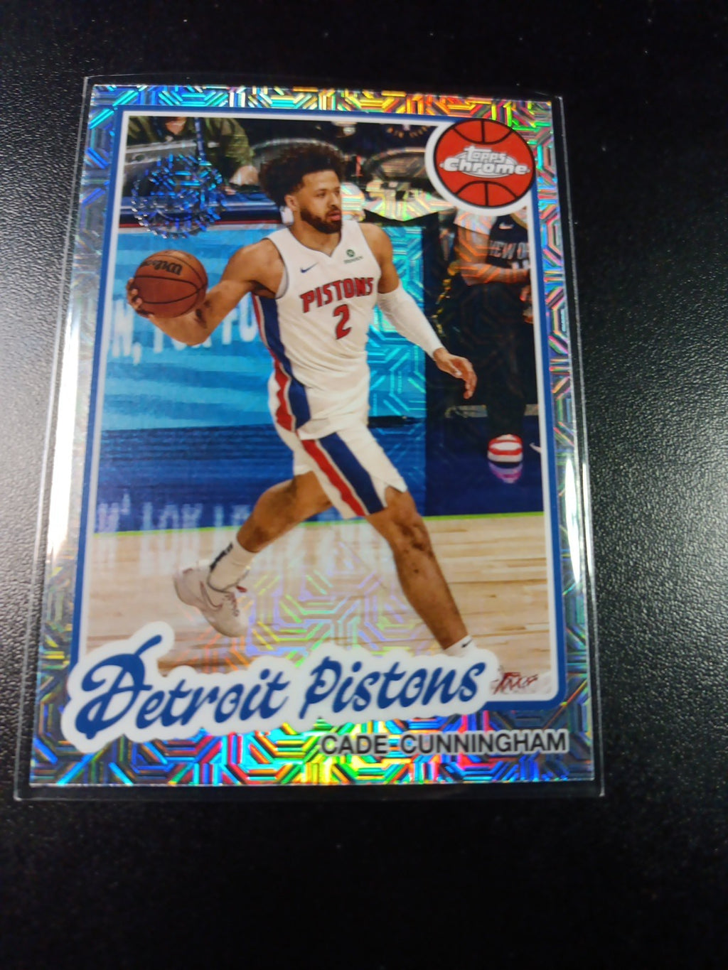 Mojo Refractor Cade Cunningham 45th Anniversary Card 25-26 Topps Basketball NBA