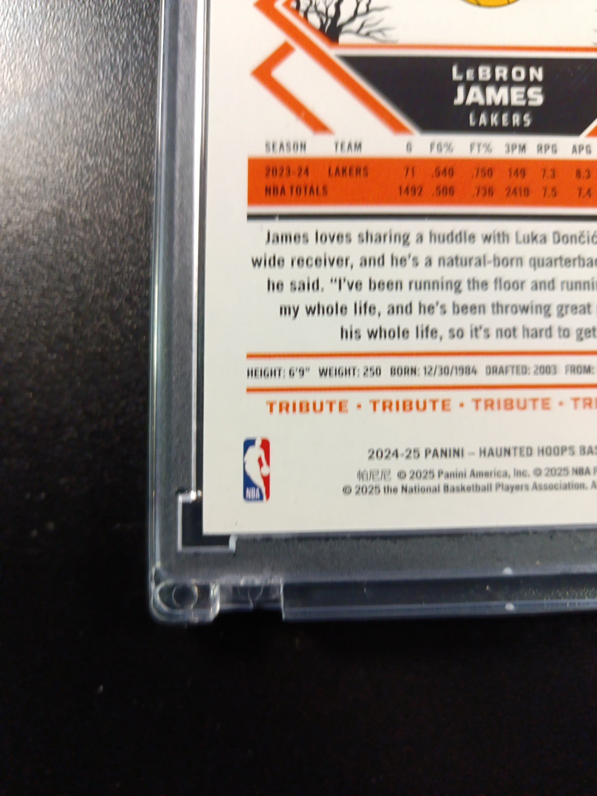 /399 LeBron James Green Bat Holo Haunted Hoops 2024-25 Basketball Card Lakers