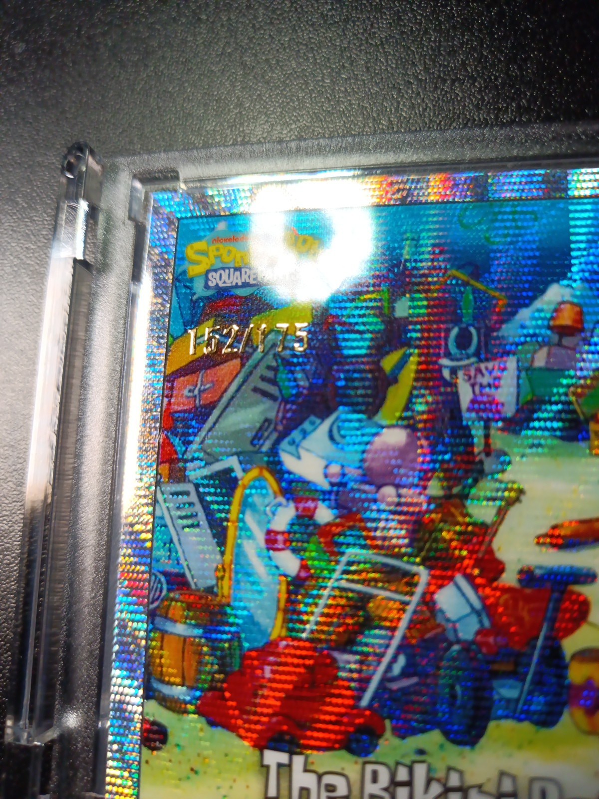 SpongeBob # 152/175 Silver Wave Refractor Bikini Bottom Triangle Card Topps /175