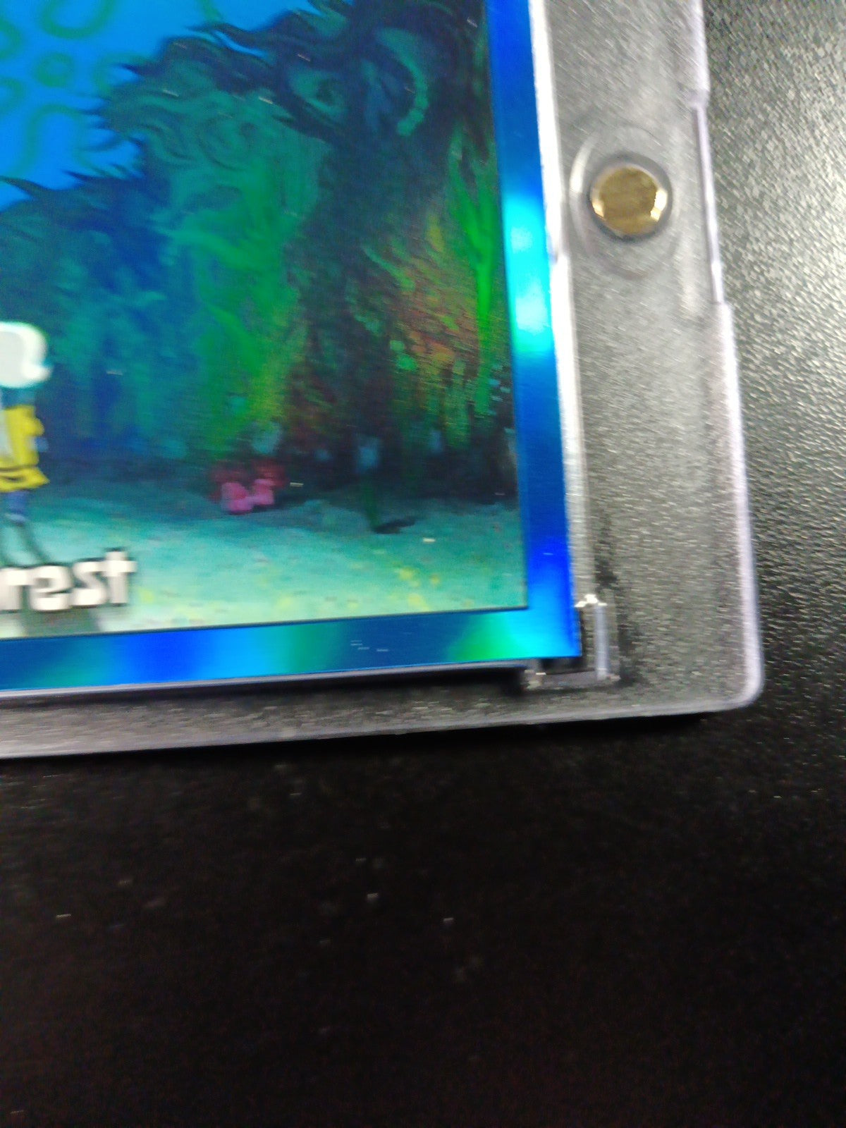 SpongeBob 44/150 Kelp Forest Bikini Bottom Blue Refractor Card Topps Chrome /150