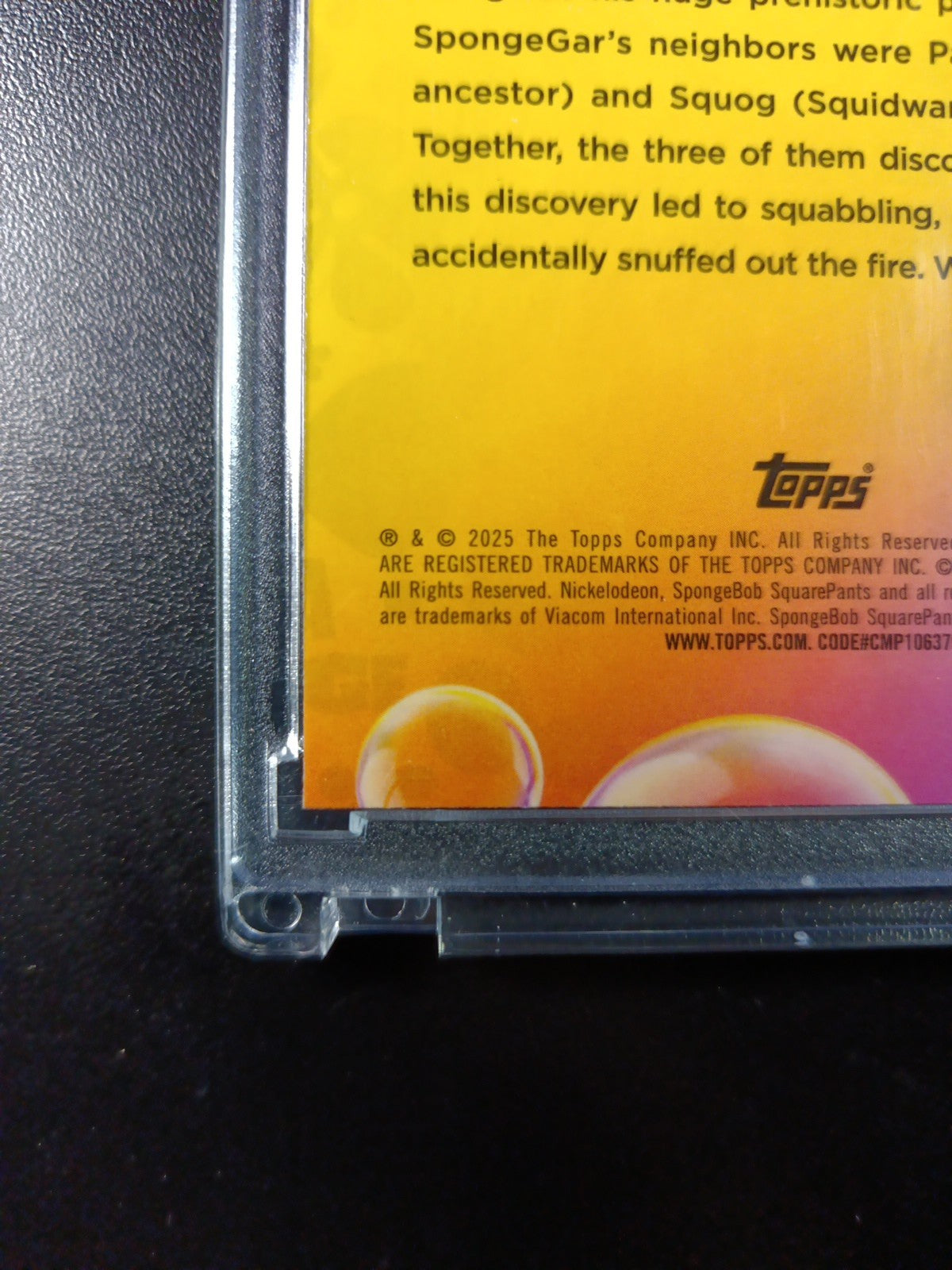 SpongeBob 11/199 SpongeGar LOW NUMBER Aqua Lava Refractor Card Topps Chrome /199