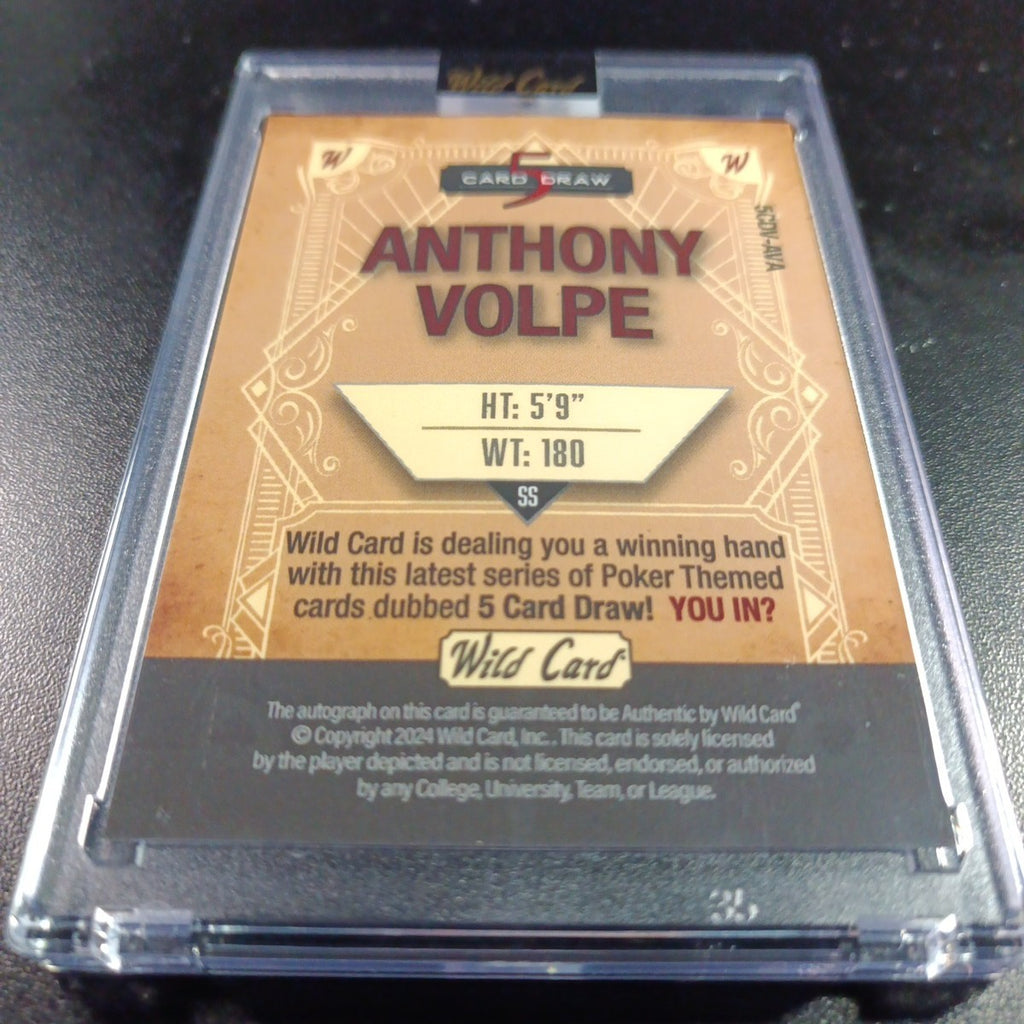 # 4/4 Autograph Anthony Volpe Holo Foil Purple Rookie Baseball Wild Card /1