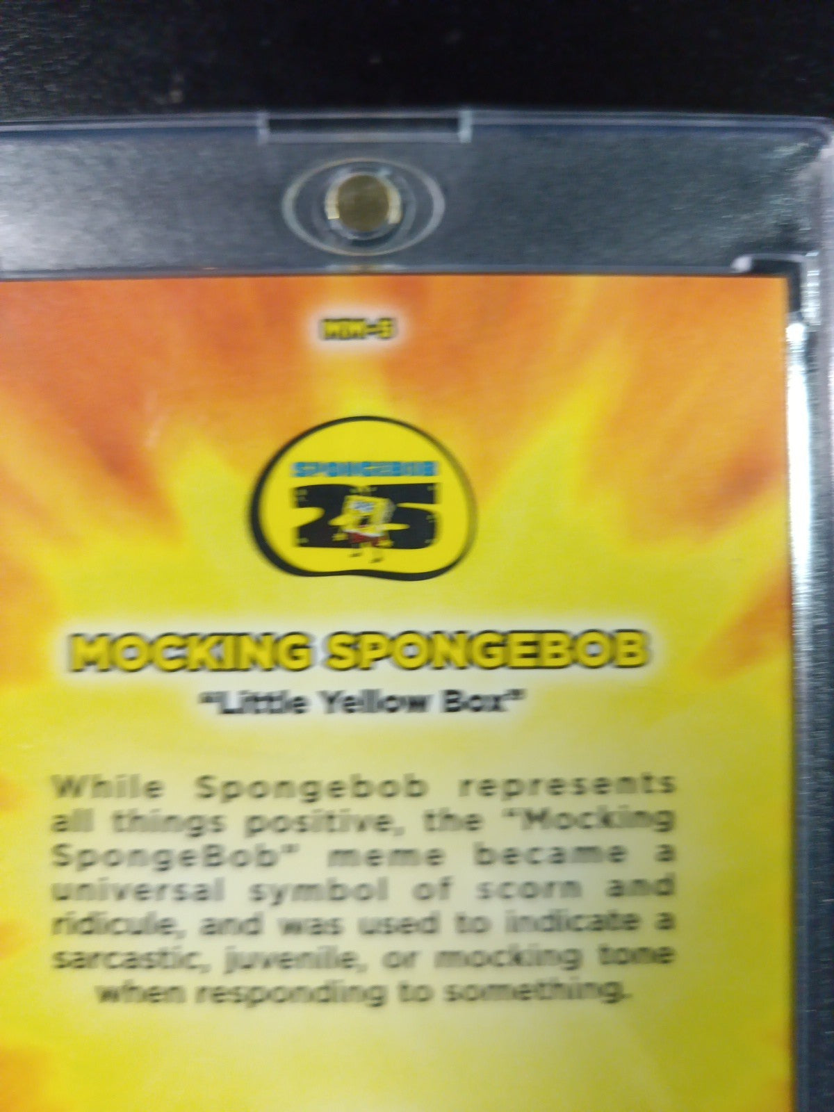 SpongeBob Masterful Memes Mocking SpongeBob Card Topps Case Hit MM-5