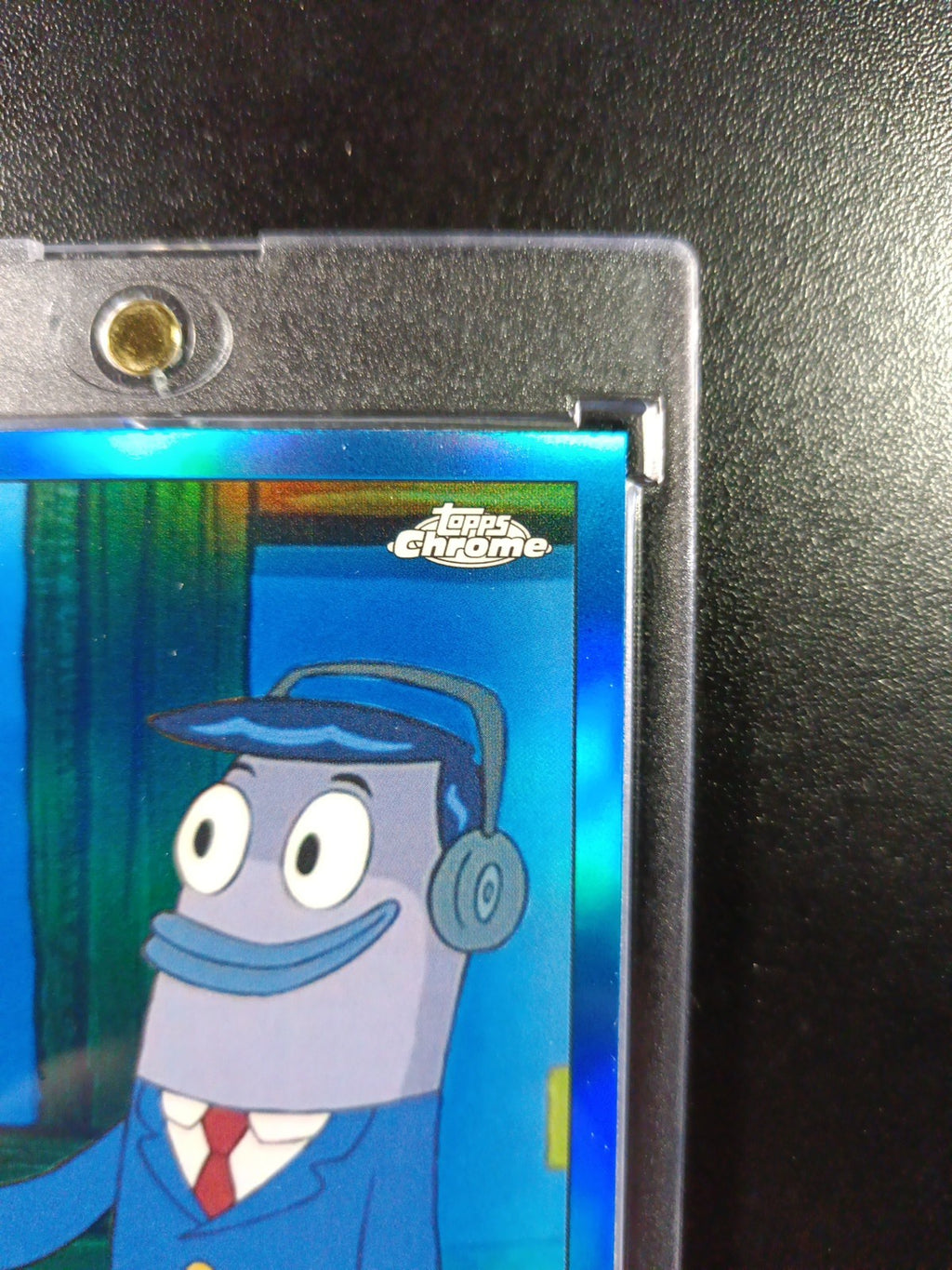 Spongebob /150 Perch Perkins Reporter Blue Refractor Card Topps Chrome 2025
