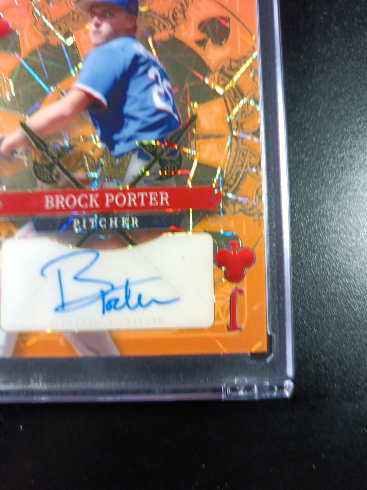 # 1/5 Autograph Brock Porter Gold Prizm Refractor Rookie Baseball Wild Card  MLB
