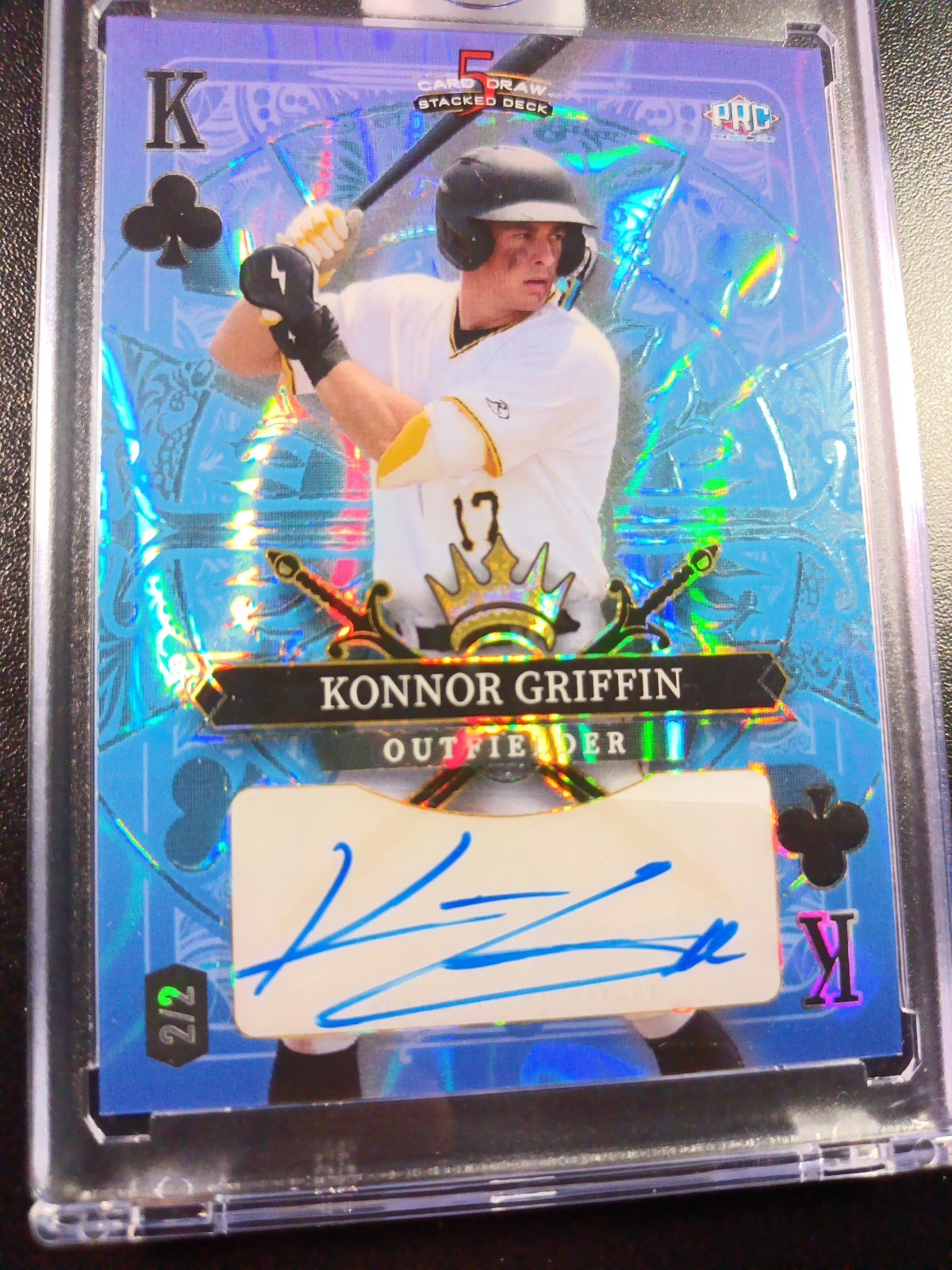 # 2/2 Autograph Konnor Griffin Blue Lava Prizm Refractor Baseball Wild Card
