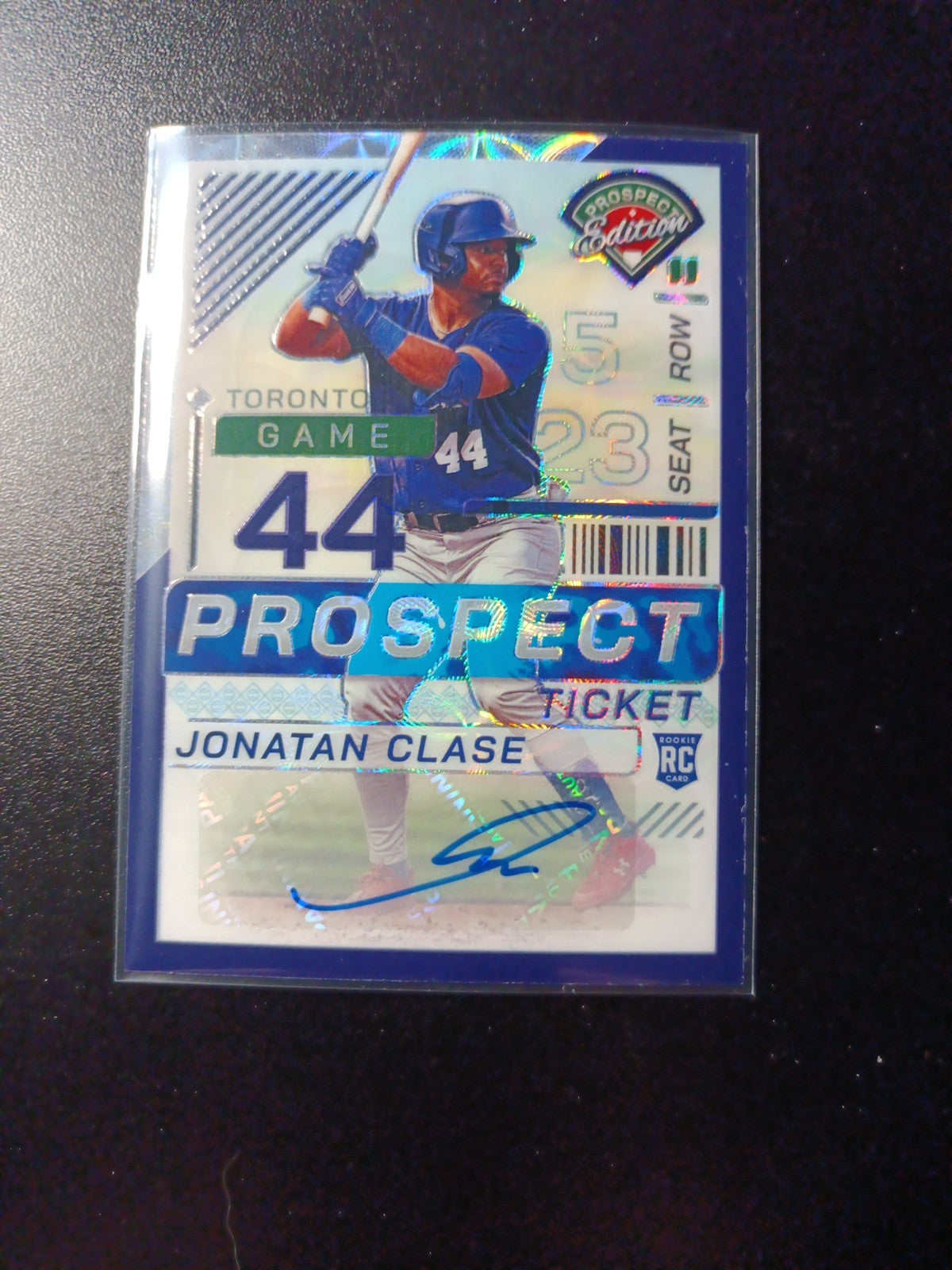 # /49 Book End Prizm Auto Jonatan Clase Panini Prospect Rookie Baseball Card