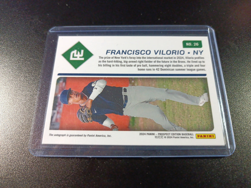 Yankees Rookie Autograph Francisco Vilorio Prospect Baseball Card 
